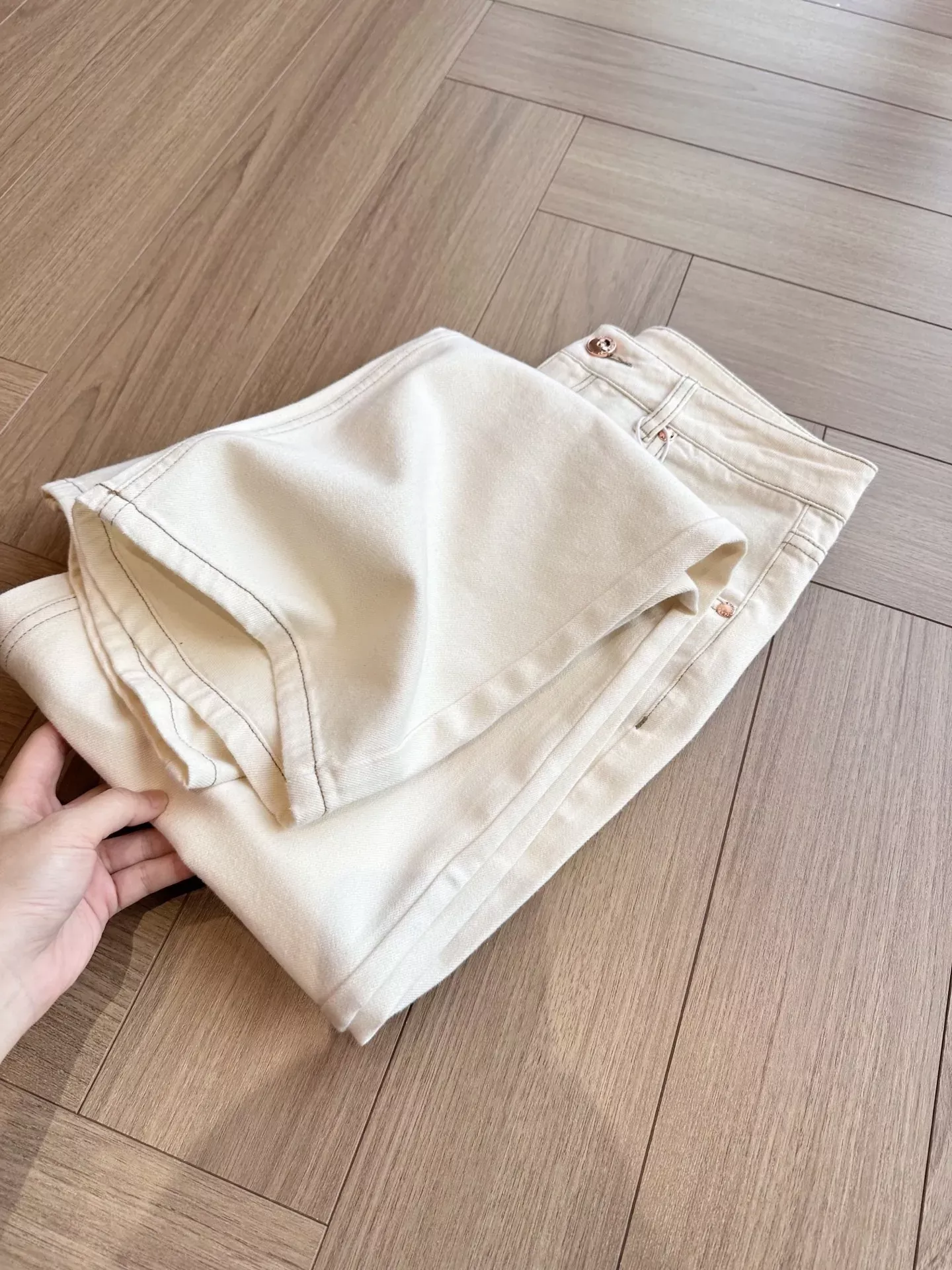브루넬로쿠치넬리 화이트 아세테이트 여성용 데님 팬츠 상세 이미지 40