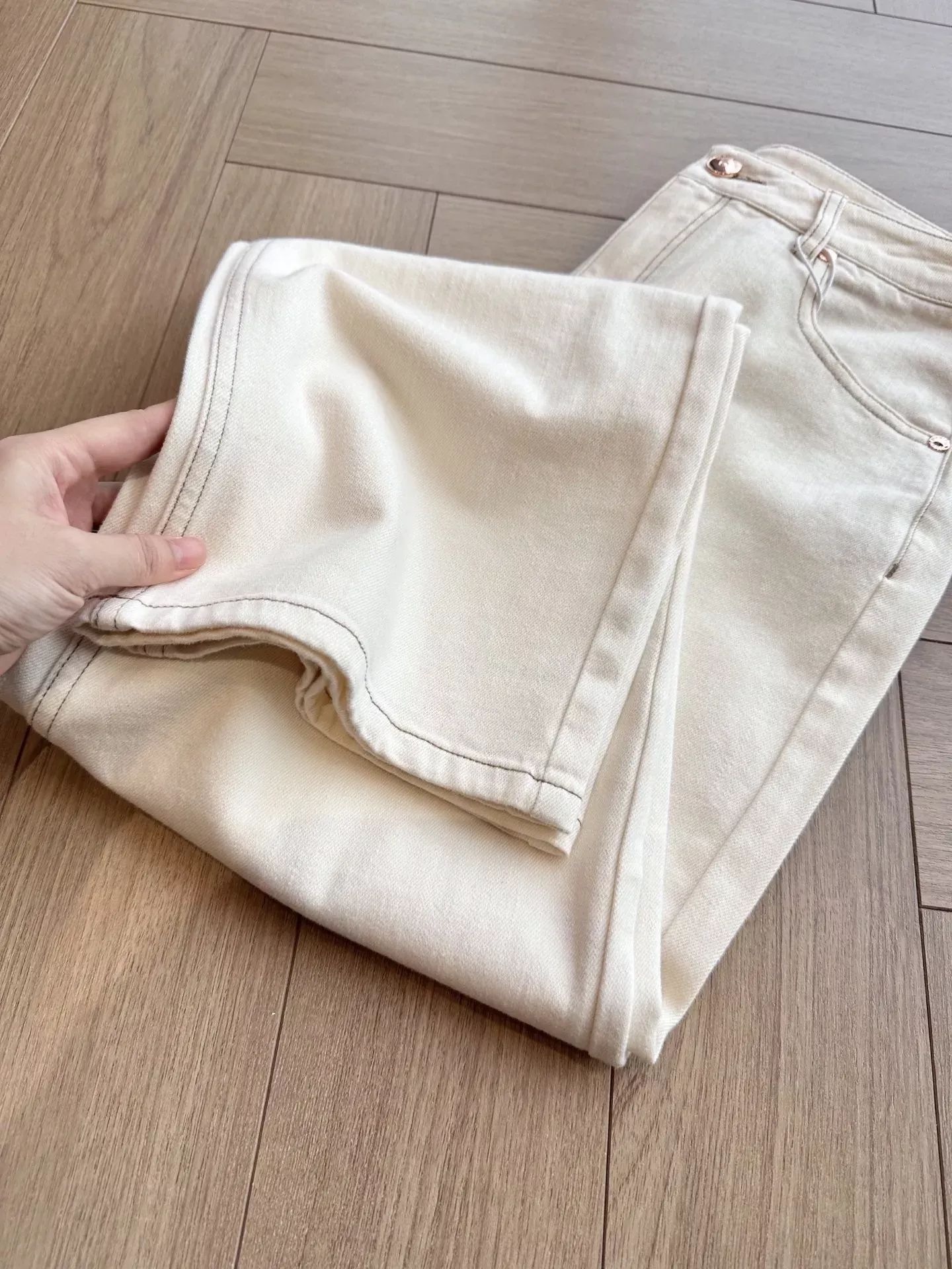 브루넬로쿠치넬리 화이트 아세테이트 여성용 데님 팬츠 상세 이미지 41