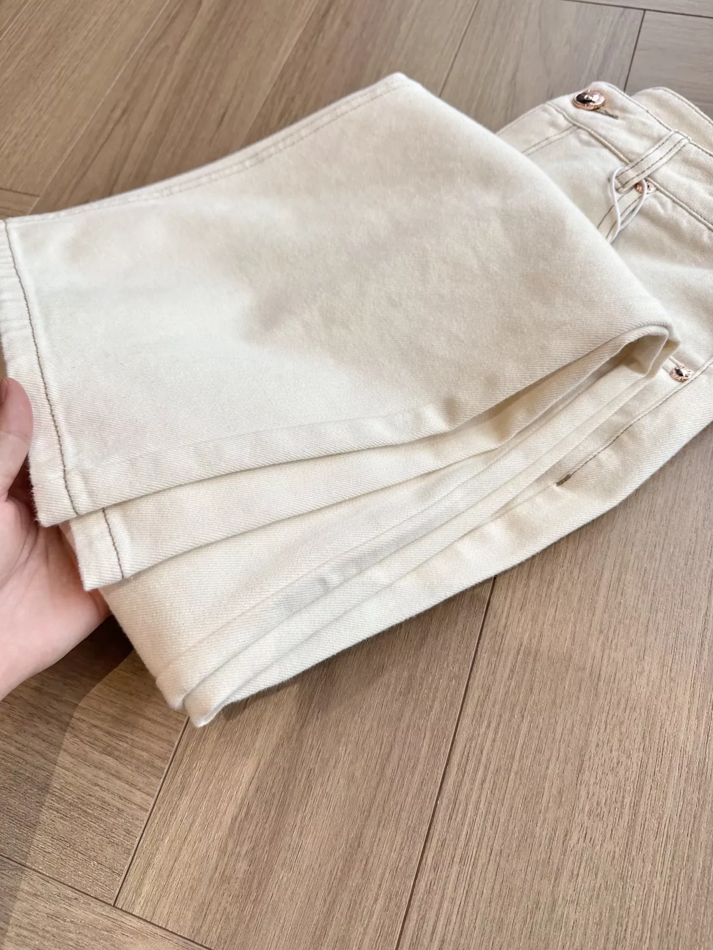 브루넬로쿠치넬리 화이트 아세테이트 여성용 데님 팬츠 상세 이미지 42