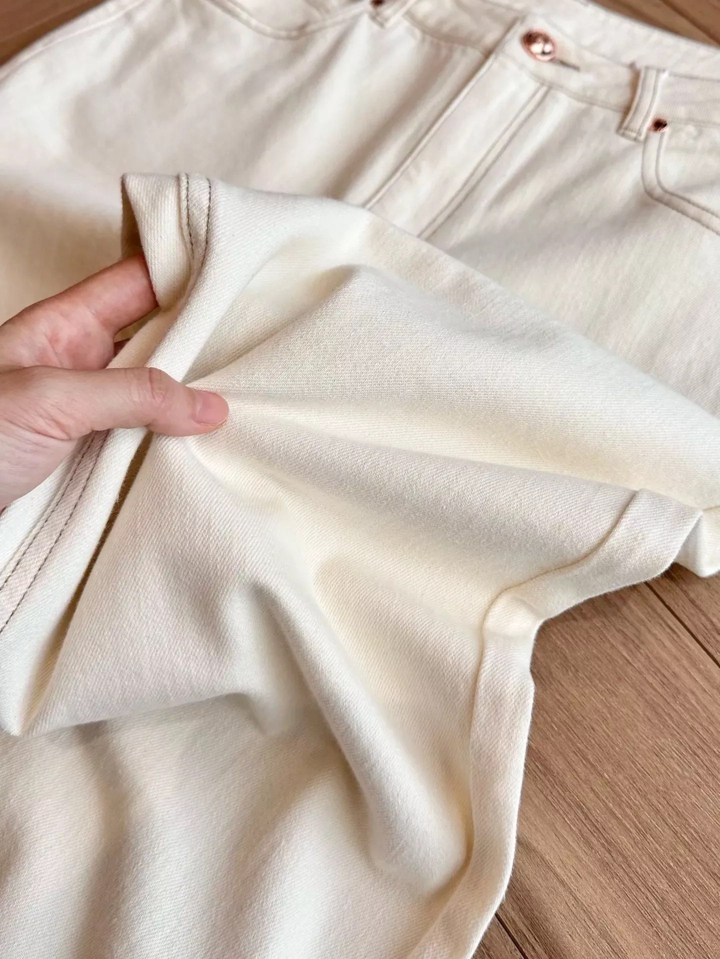 브루넬로쿠치넬리 화이트 아세테이트 여성용 데님 팬츠 상세 이미지 51