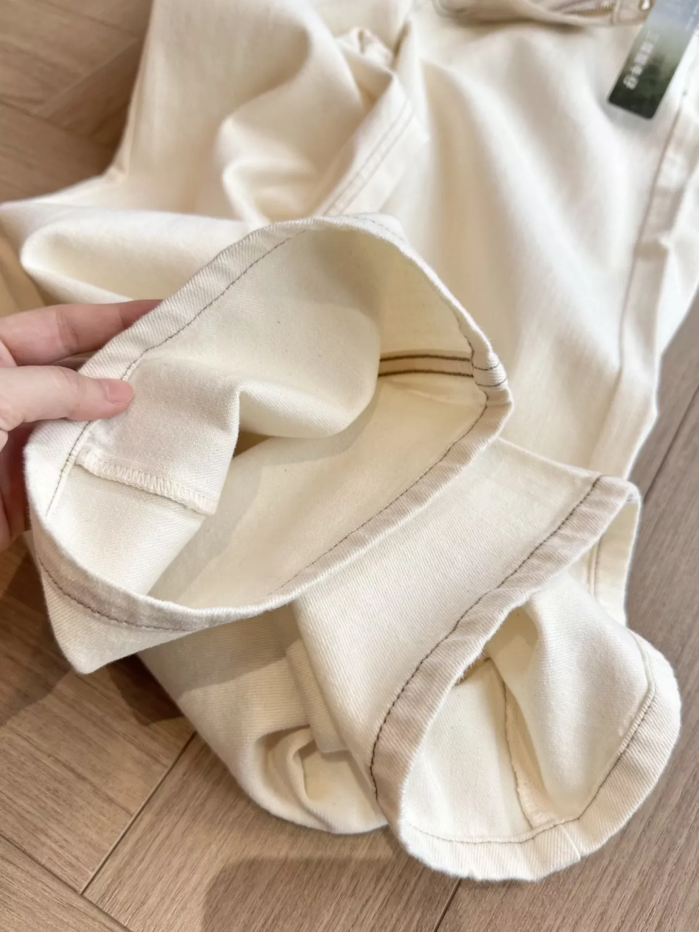 브루넬로쿠치넬리 화이트 아세테이트 여성용 데님 팬츠 상세 이미지 55