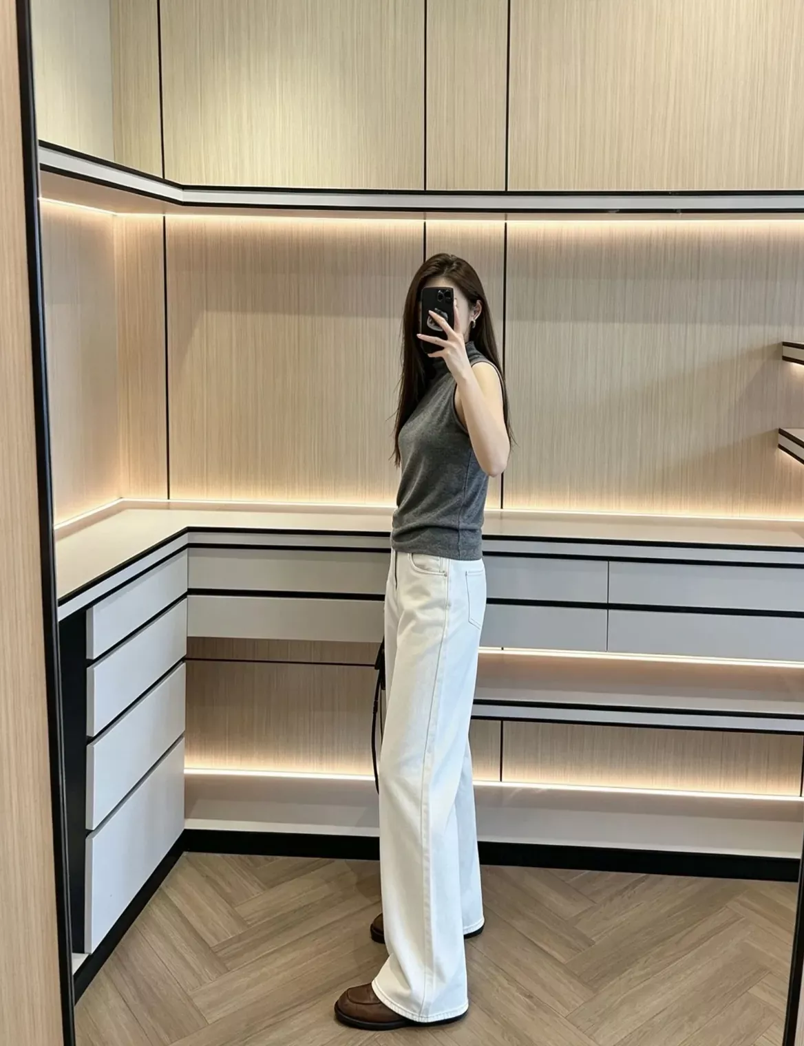 브루넬로쿠치넬리 화이트 아세테이트 여성용 데님 팬츠 상세 이미지 84