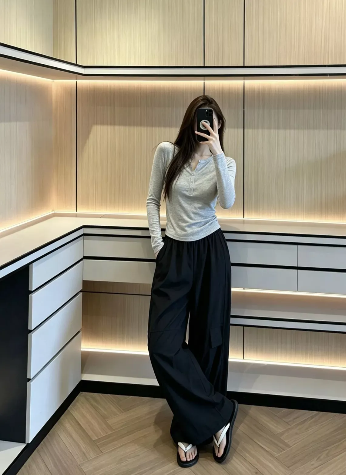 룰루레몬 크링클 나일론 와이드 여성용 캐쥬얼 팬츠 상세 이미지 104