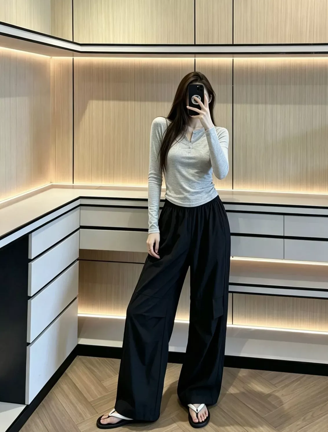 룰루레몬 크링클 나일론 와이드 여성용 캐쥬얼 팬츠 상세 이미지 105