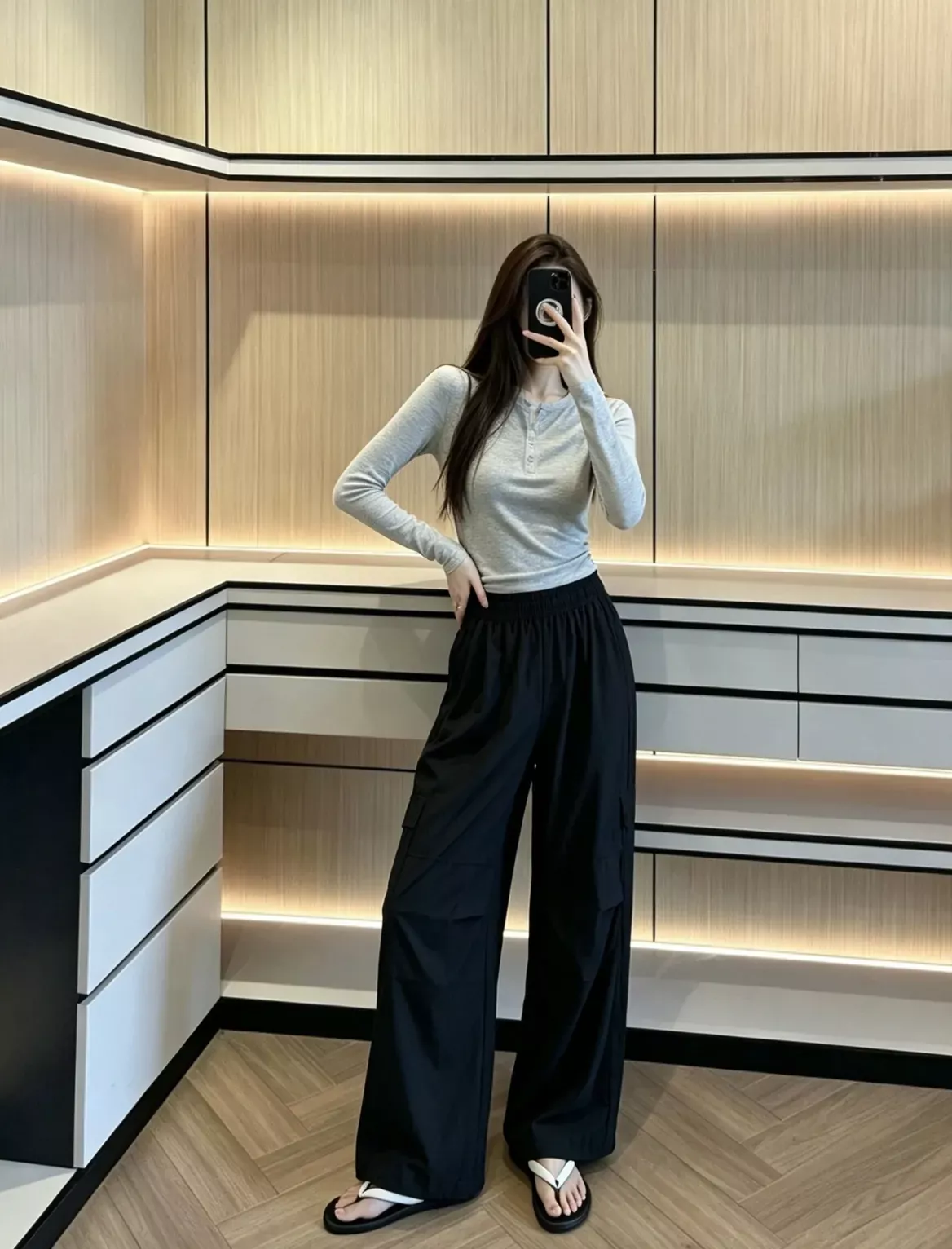 룰루레몬 크링클 나일론 와이드 여성용 캐쥬얼 팬츠 상세 이미지 106