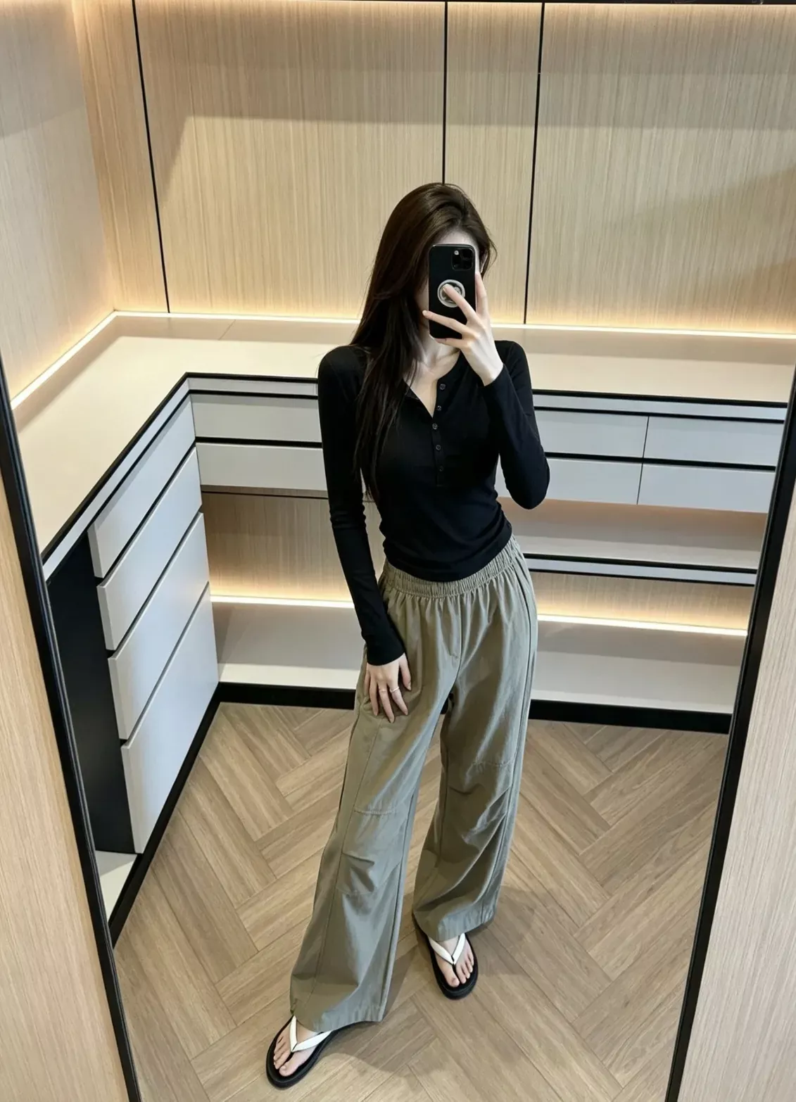 룰루레몬 크링클 나일론 와이드 여성용 캐쥬얼 팬츠 상세 이미지 108