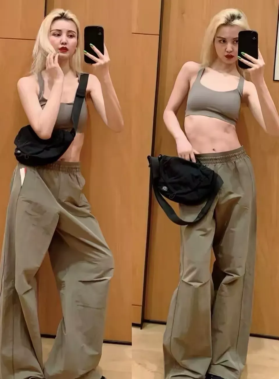 룰루레몬 크링클 나일론 와이드 여성용 캐쥬얼 팬츠 상세 이미지 14