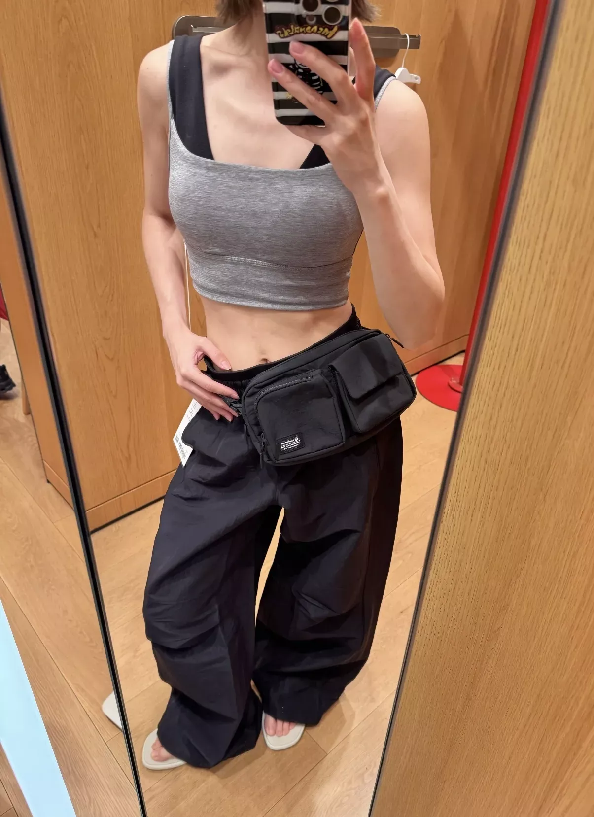 룰루레몬 크링클 나일론 와이드 여성용 캐쥬얼 팬츠 상세 이미지 90