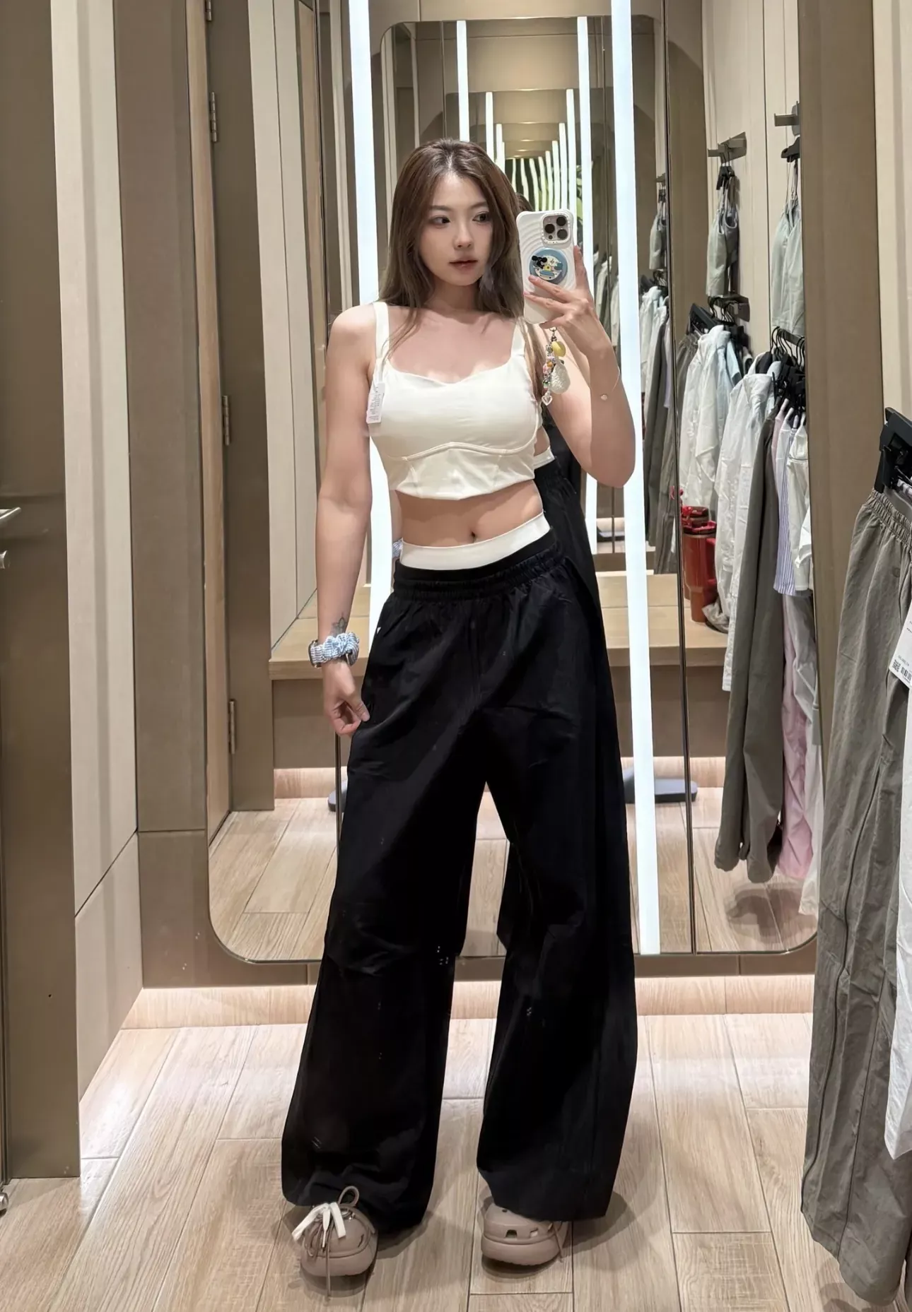 룰루레몬 크링클 나일론 와이드 여성용 캐쥬얼 팬츠 상세 이미지 94