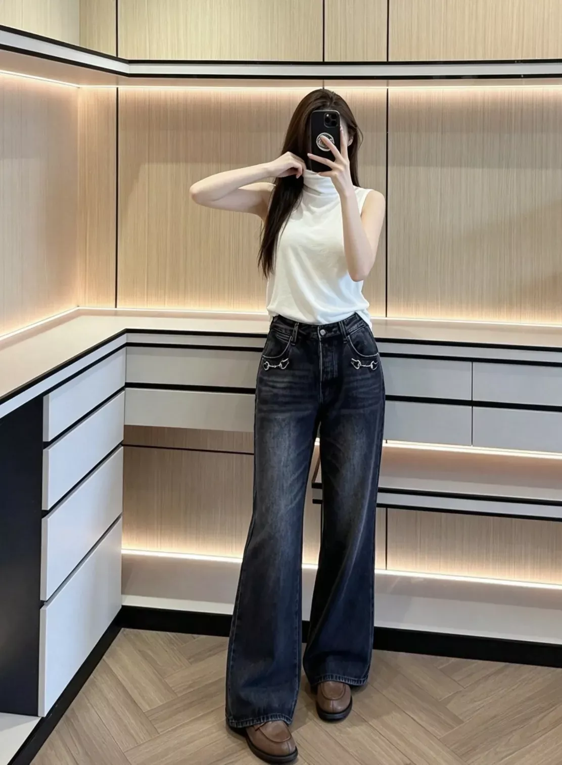 구찌 빈티지 워싱 여성용 데님 팬츠 상세 이미지 88