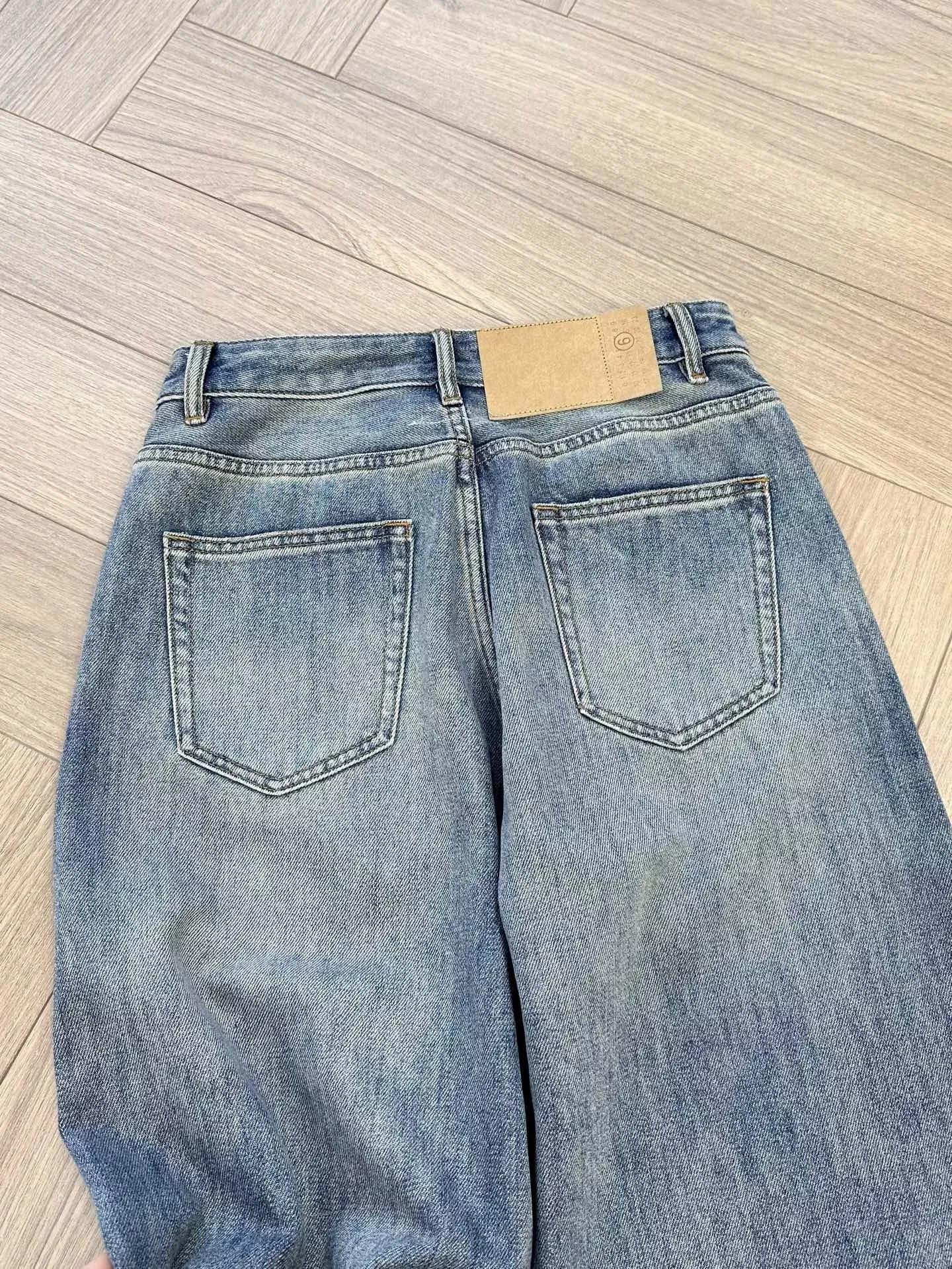 메종마르지엘라 빈티지 워싱 와이드 여성용 데님 팬츠 상세 이미지 19