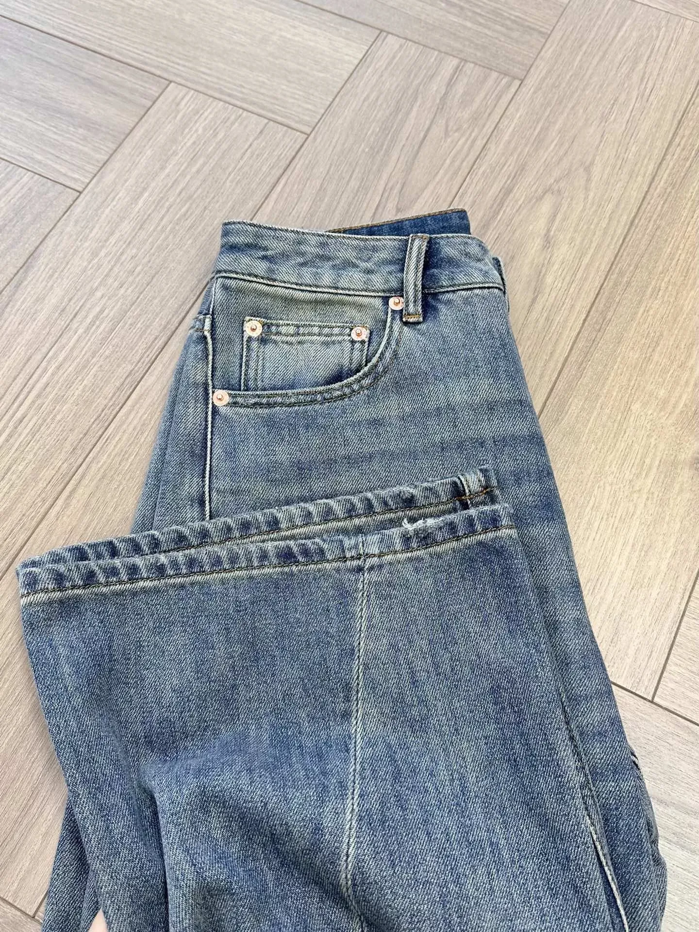 메종마르지엘라 빈티지 워싱 와이드 여성용 데님 팬츠 상세 이미지 24