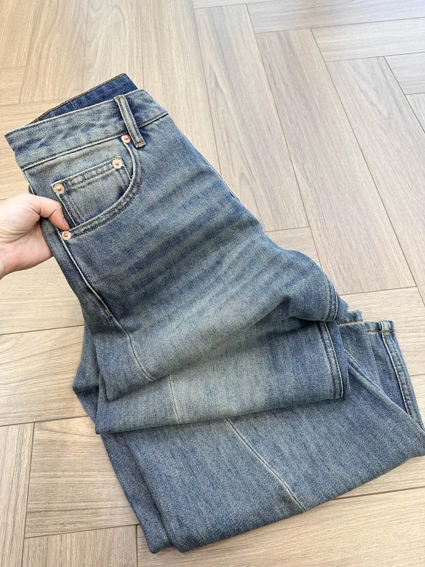 메종마르지엘라 빈티지 워싱 와이드 여성용 데님 팬츠 상세 이미지 27