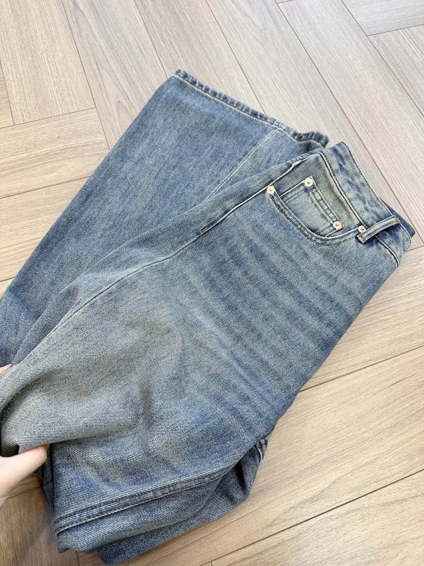메종마르지엘라 빈티지 워싱 와이드 여성용 데님 팬츠 상세 이미지 28