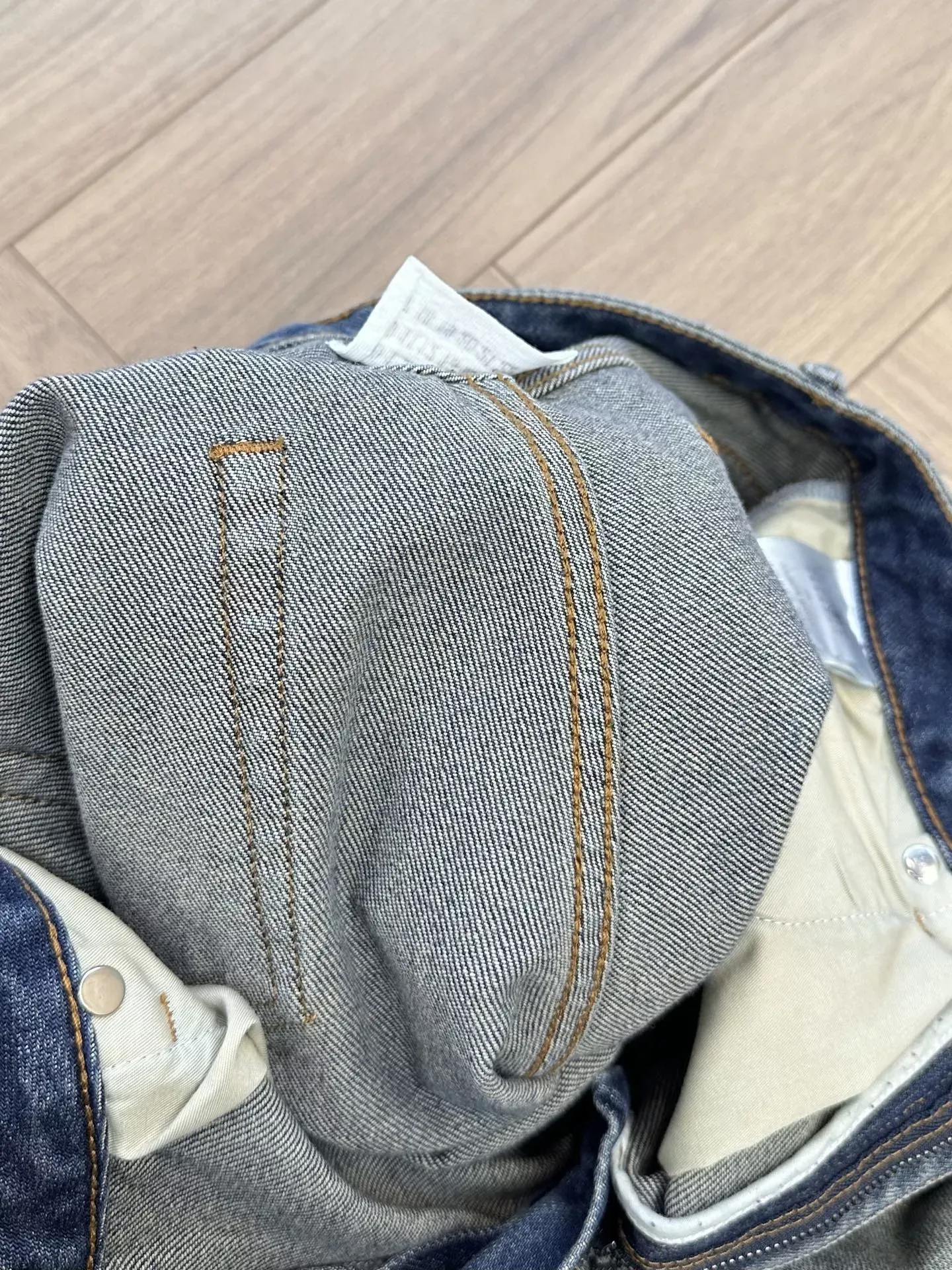 메종마르지엘라 빈티지 워싱 와이드 여성용 데님 팬츠 상세 이미지 74