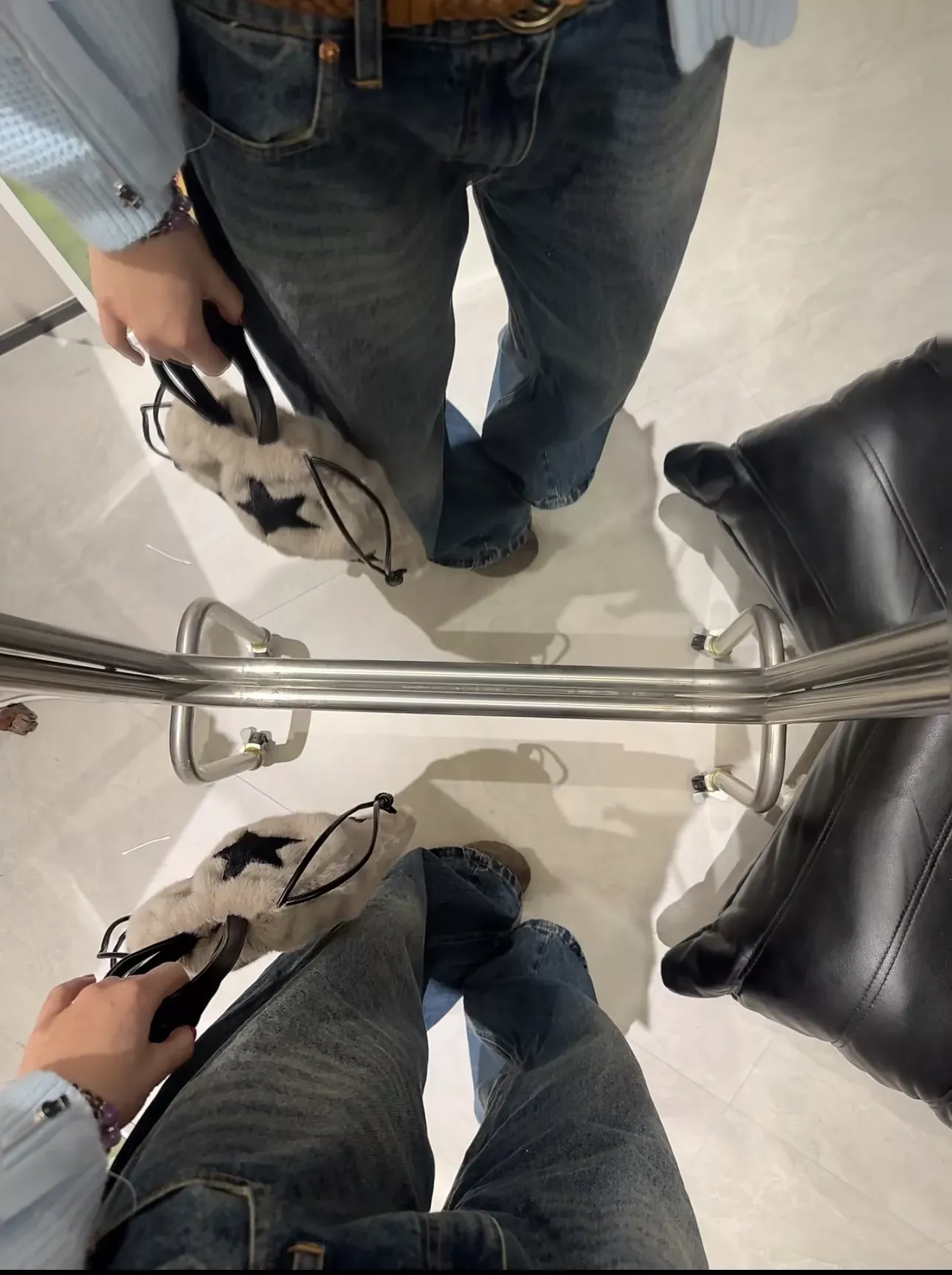 메종마르지엘라 빈티지 워싱 와이드 여성용 데님 팬츠 상세 이미지 76