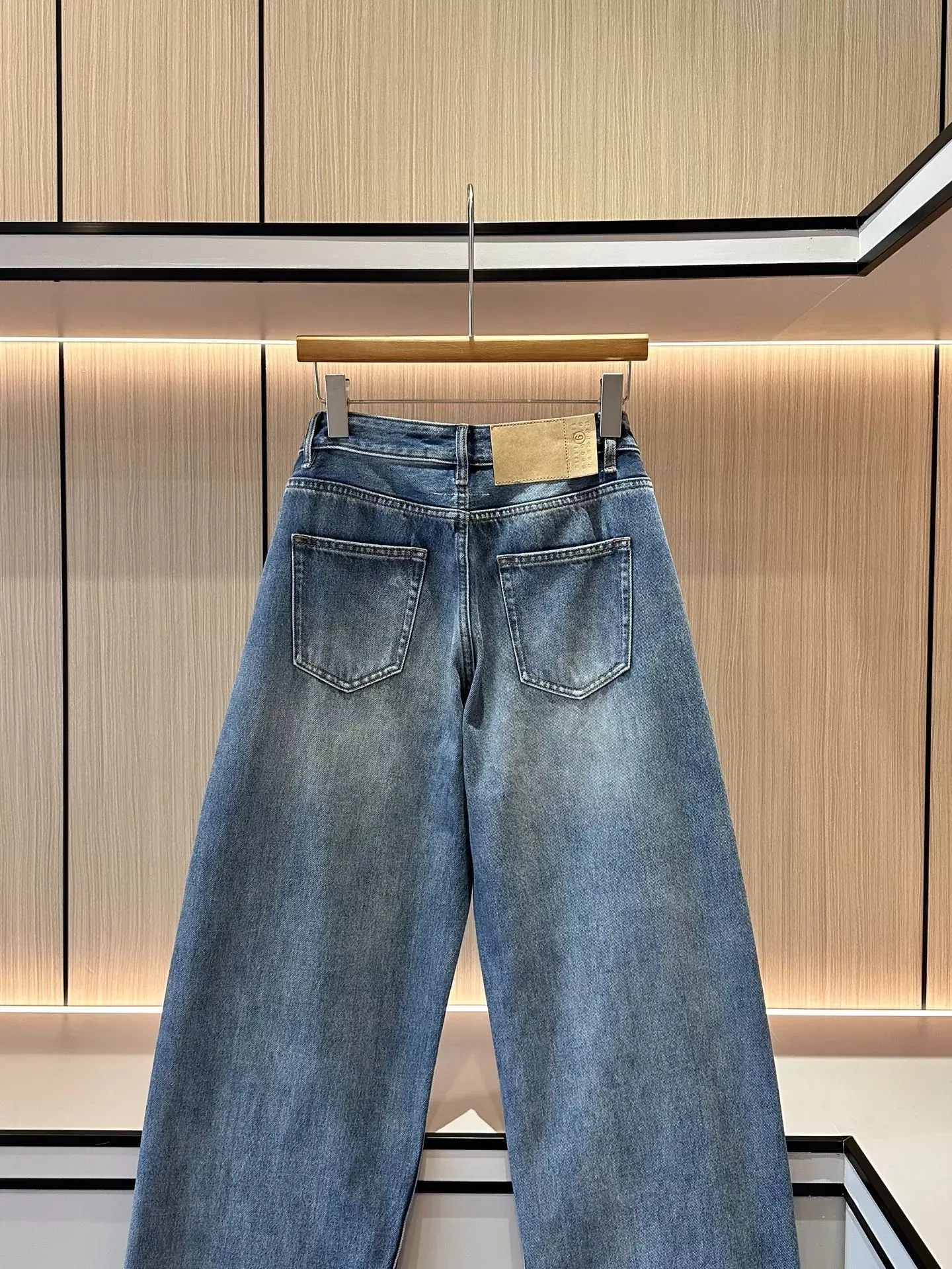 메종마르지엘라 빈티지 워싱 와이드 여성용 데님 팬츠 상세 이미지 8