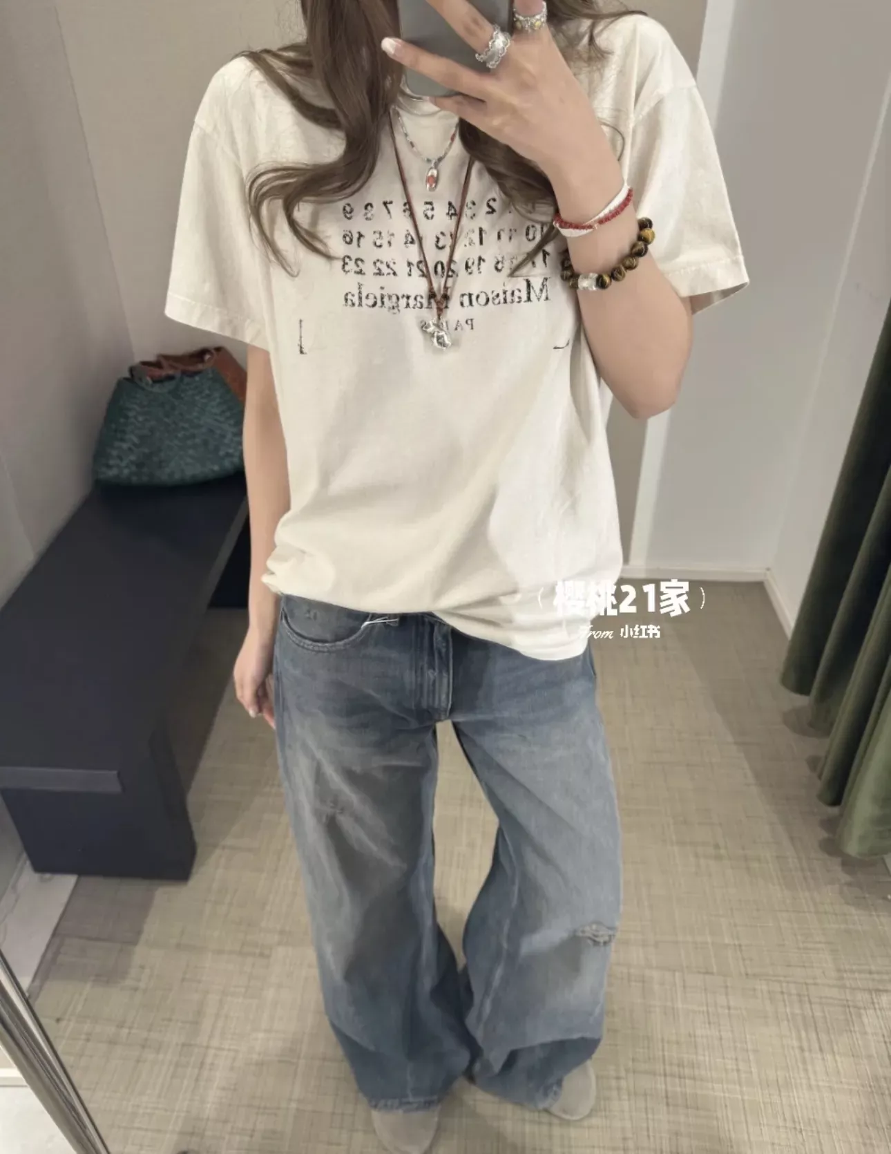 메종마르지엘라 빈티지 워싱 와이드 여성용 데님 팬츠 상세 이미지 81