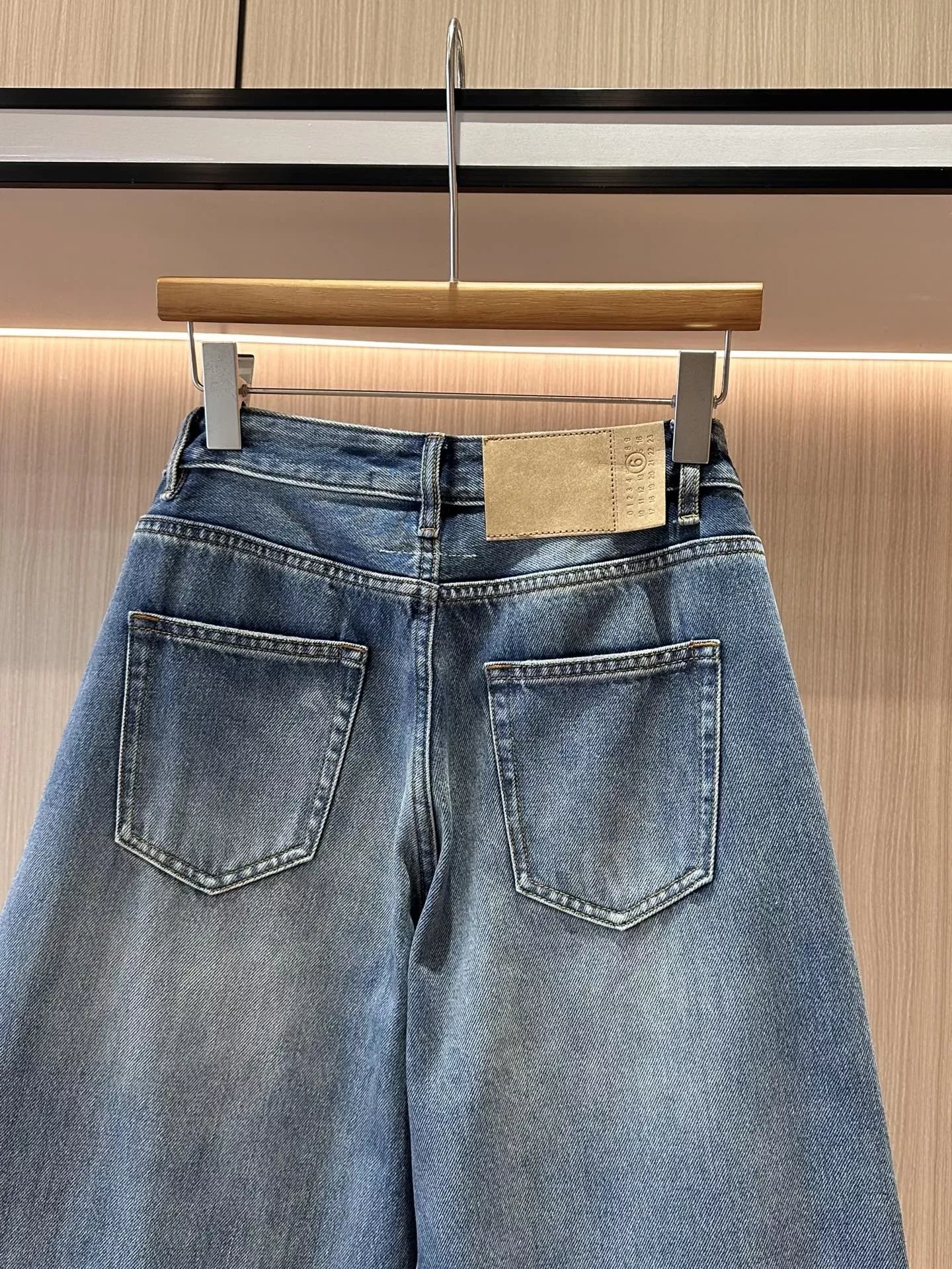 메종마르지엘라 빈티지 워싱 와이드 여성용 데님 팬츠 상세 이미지 9
