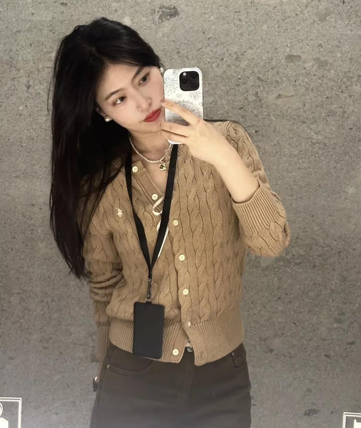 랄프로렌 케이블 코튼 자수 여성용 긴소매 가디건 상세 이미지 110
