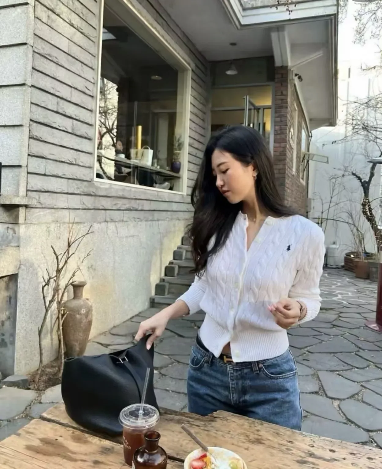 랄프로렌 케이블 코튼 자수 여성용 긴소매 가디건 상세 이미지 112