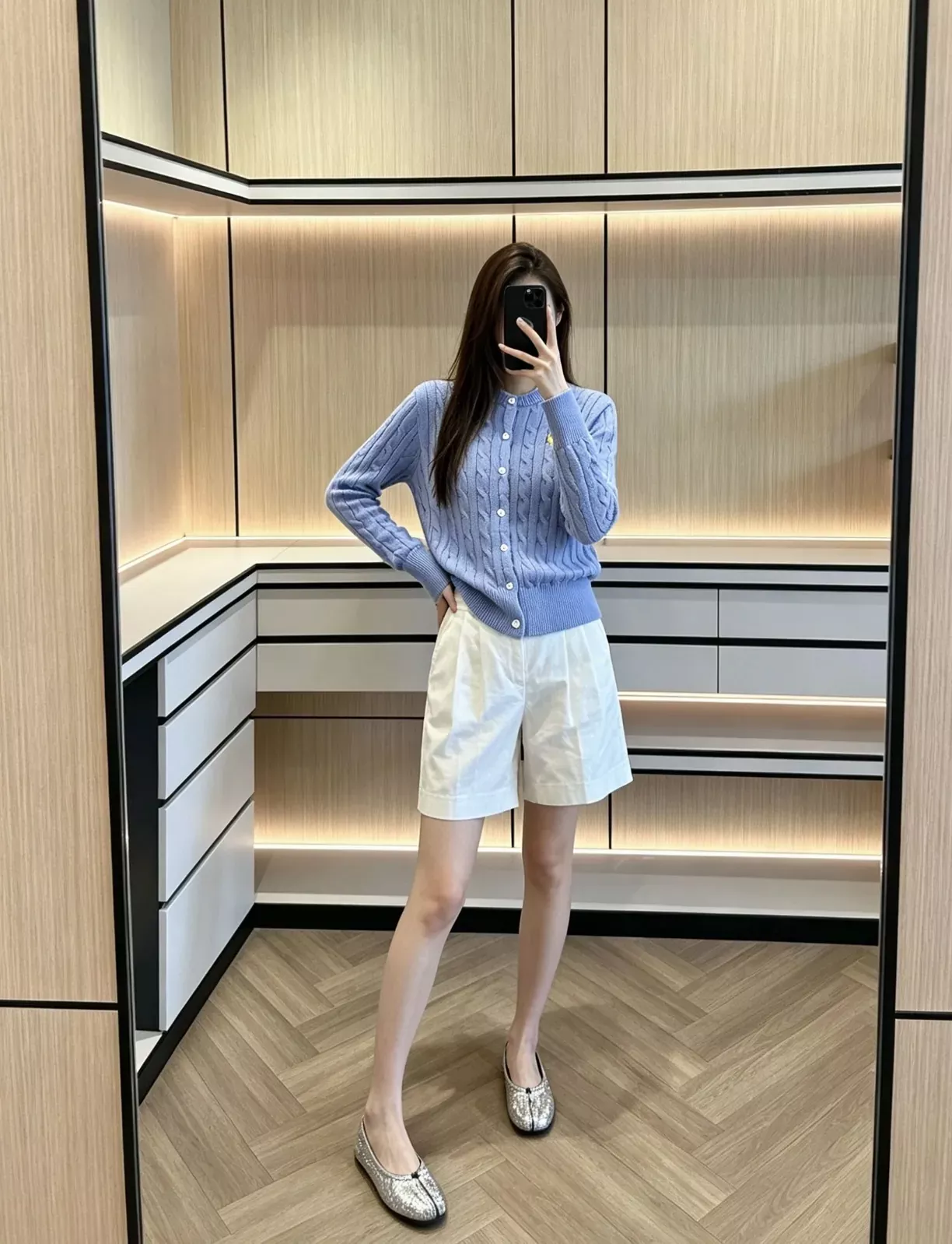 랄프로렌 케이블 코튼 자수 여성용 긴소매 가디건 상세 이미지 132