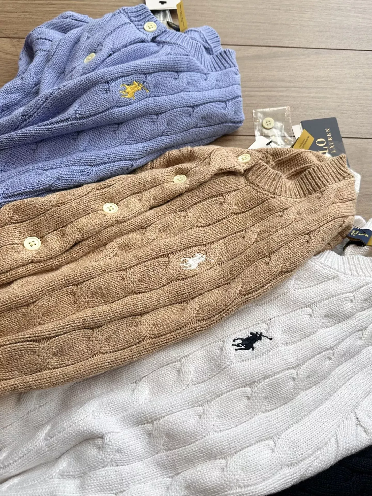 랄프로렌 케이블 코튼 자수 여성용 긴소매 가디건 상세 이미지 30