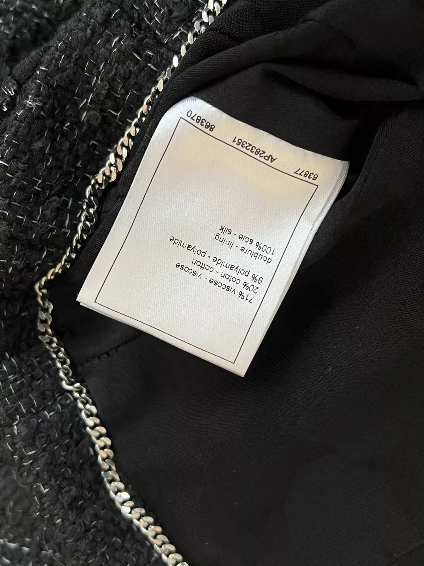 샤넬 크롭 버튼 디테일 여성용 트위드 재킷 상세 이미지 25