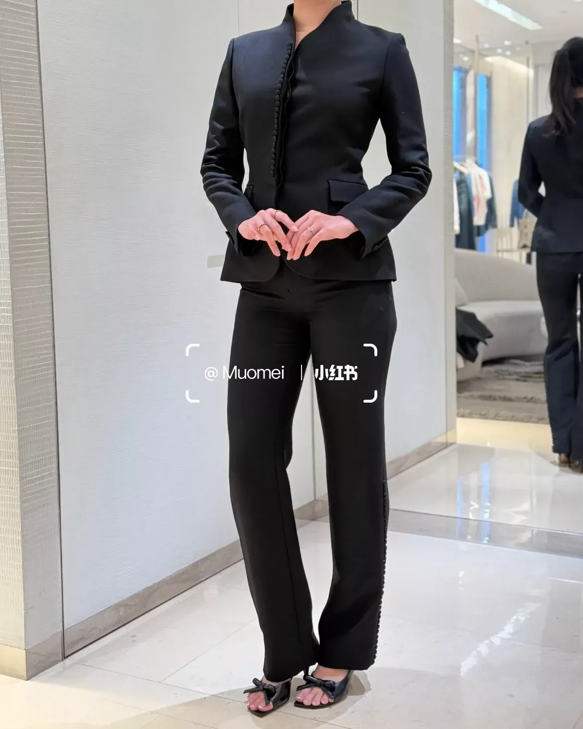 디올 사이드 디테일 여성용 슬렉스 팬츠 상세 이미지 20