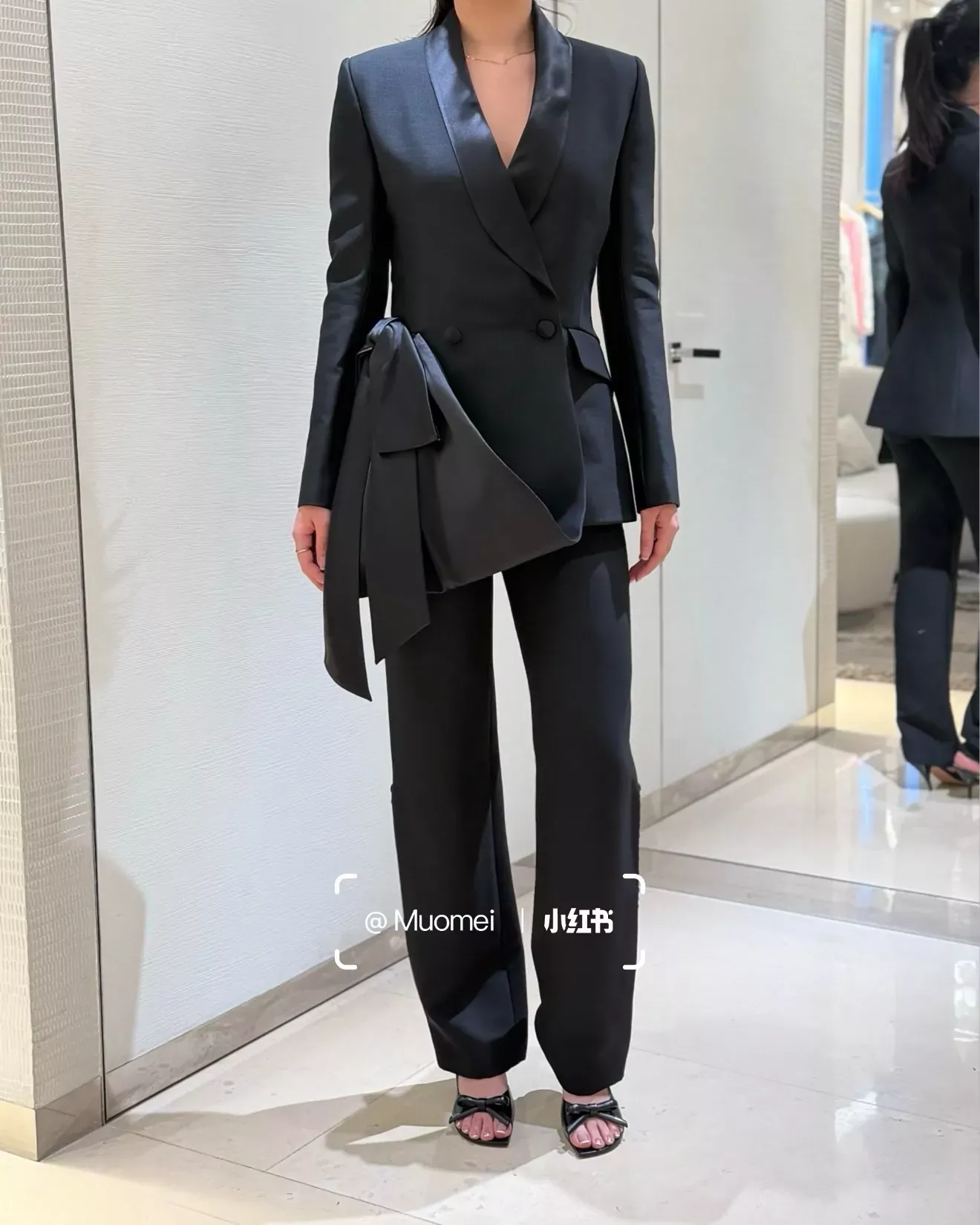디올 사이드 디테일 여성용 슬렉스 팬츠 상세 이미지 21