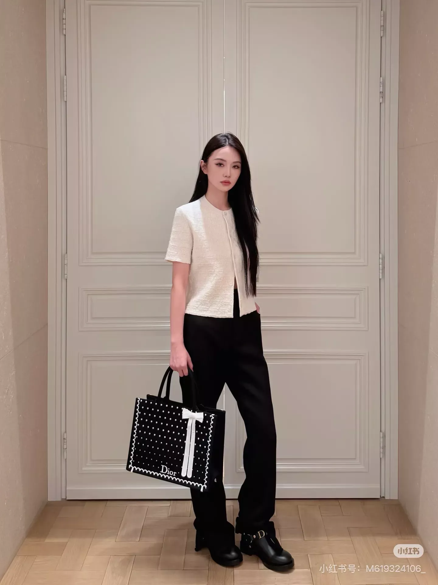 디올 사이드 디테일 여성용 슬렉스 팬츠 상세 이미지 25