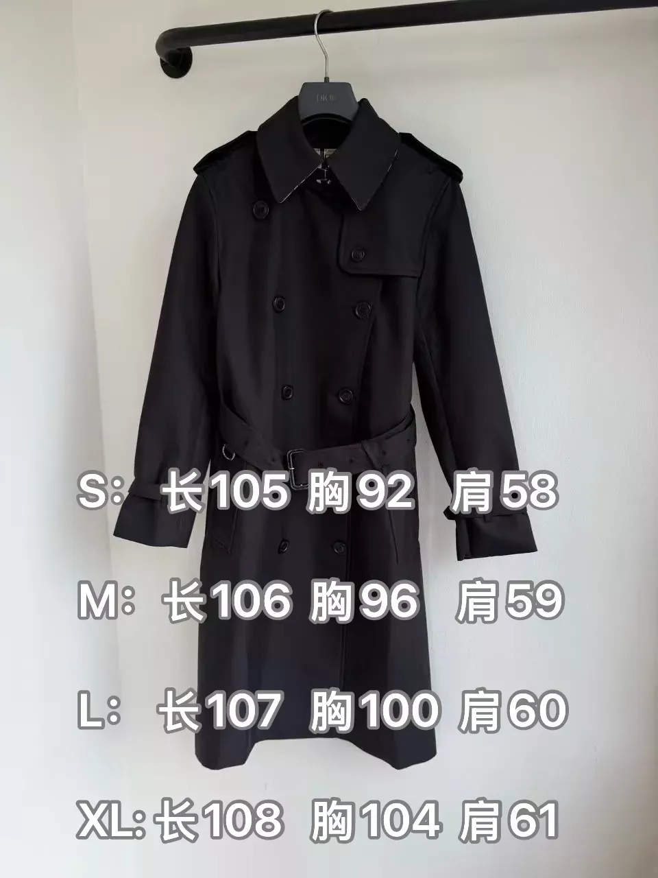 버버리 레터 버튼 오버핏 여성용 하프 코트 상세 이미지 10