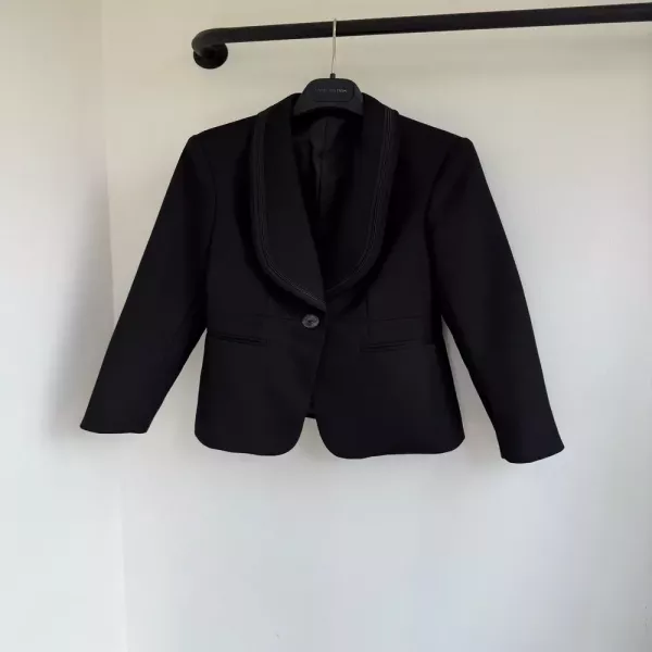 루이비통 혼방 싱글 버튼 여성용 정장 재킷