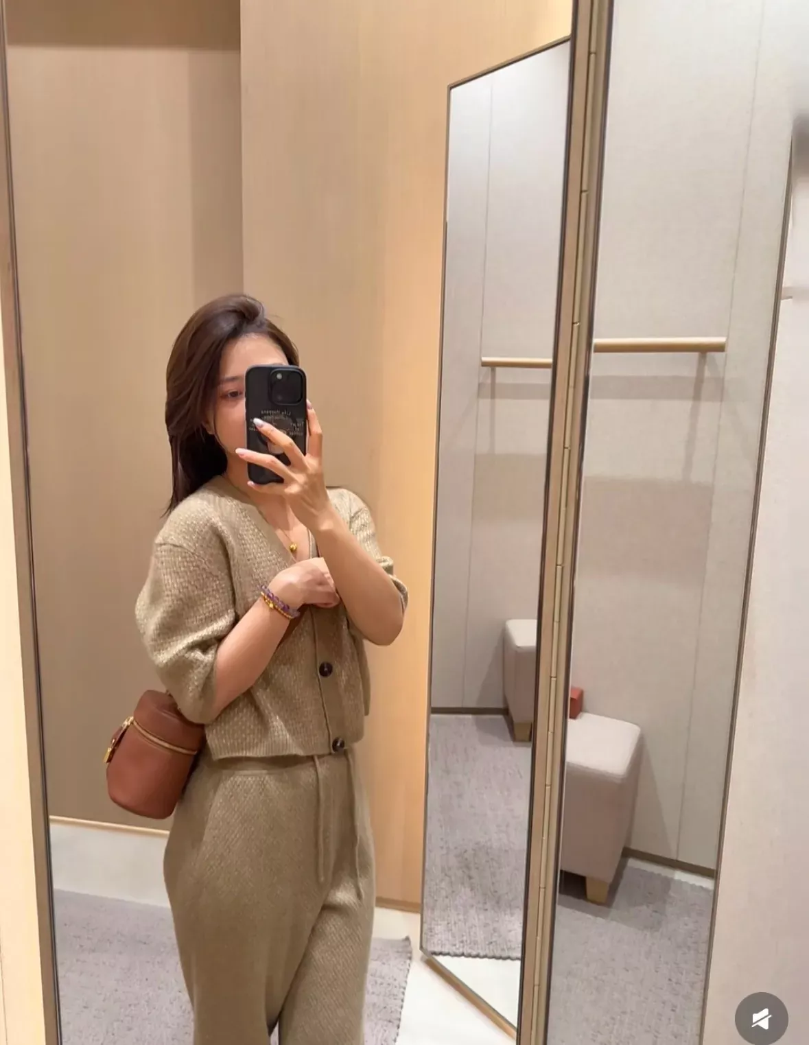 브루넬로쿠치넬리 브이넥 자카드 반소매 여성용 반소매 가디건 상세 이미지 14