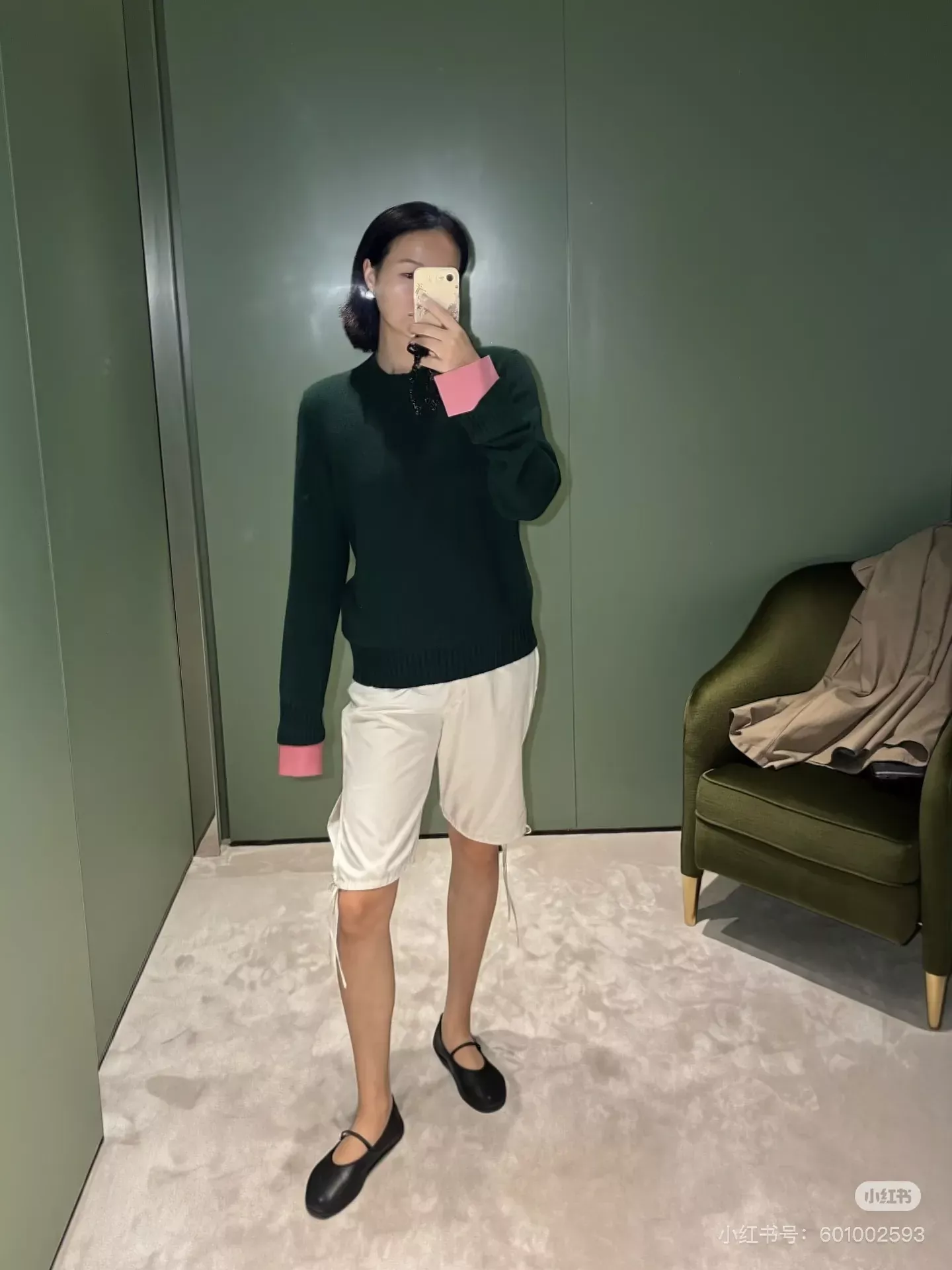 프라다 자카드 배색 울 캐시미어 여성용 긴소매 니트 상세 이미지 29