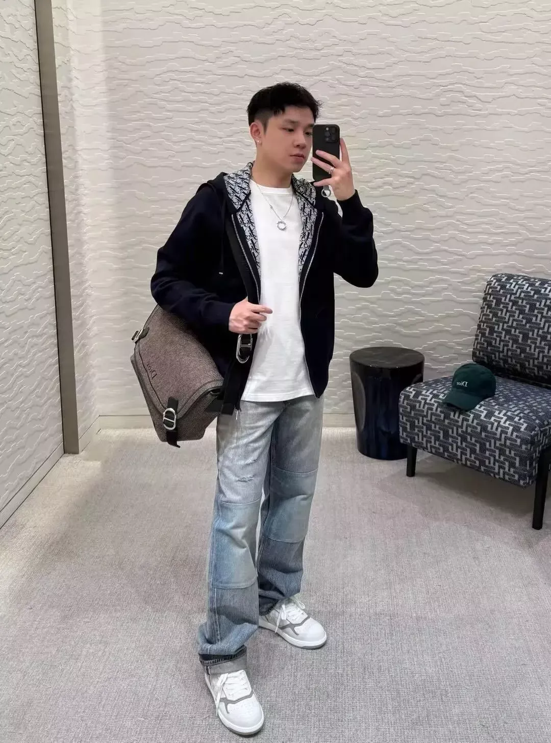 디올 편안한 핏 후드 남녀공용 후드 재킷 상세 이미지 38
