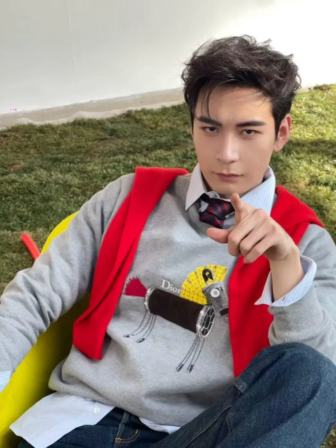 디올 루즈핏 긴소매 남녀공용 맨투맨 티셔츠 상세 이미지 20