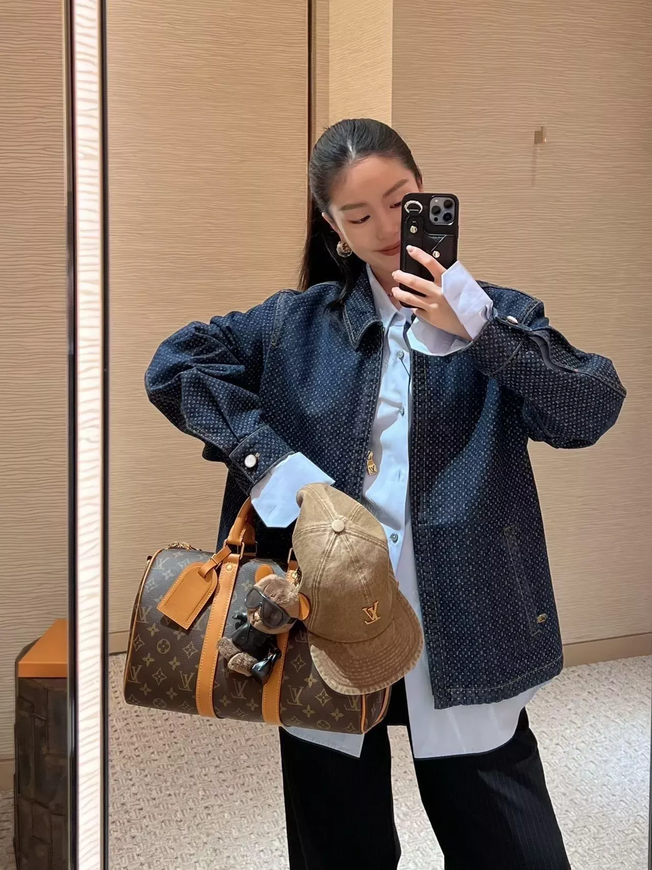 루이비통 리플렉티브 나노그램 집업 남녀공용 데님 재킷 상세 이미지 19