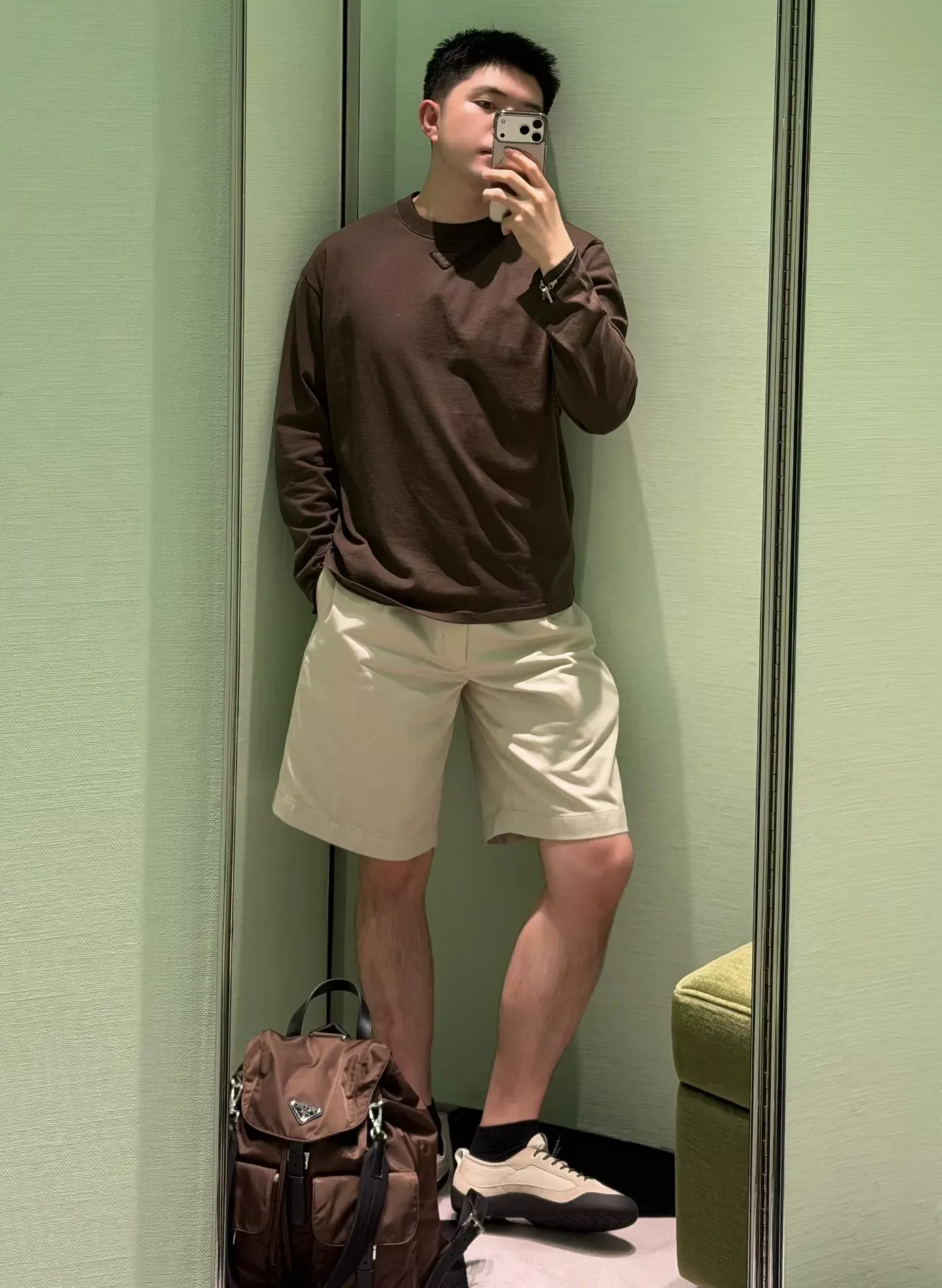 프라다 코튼 긴소매 남녀공용 긴소매 티셔츠 상세 이미지 20