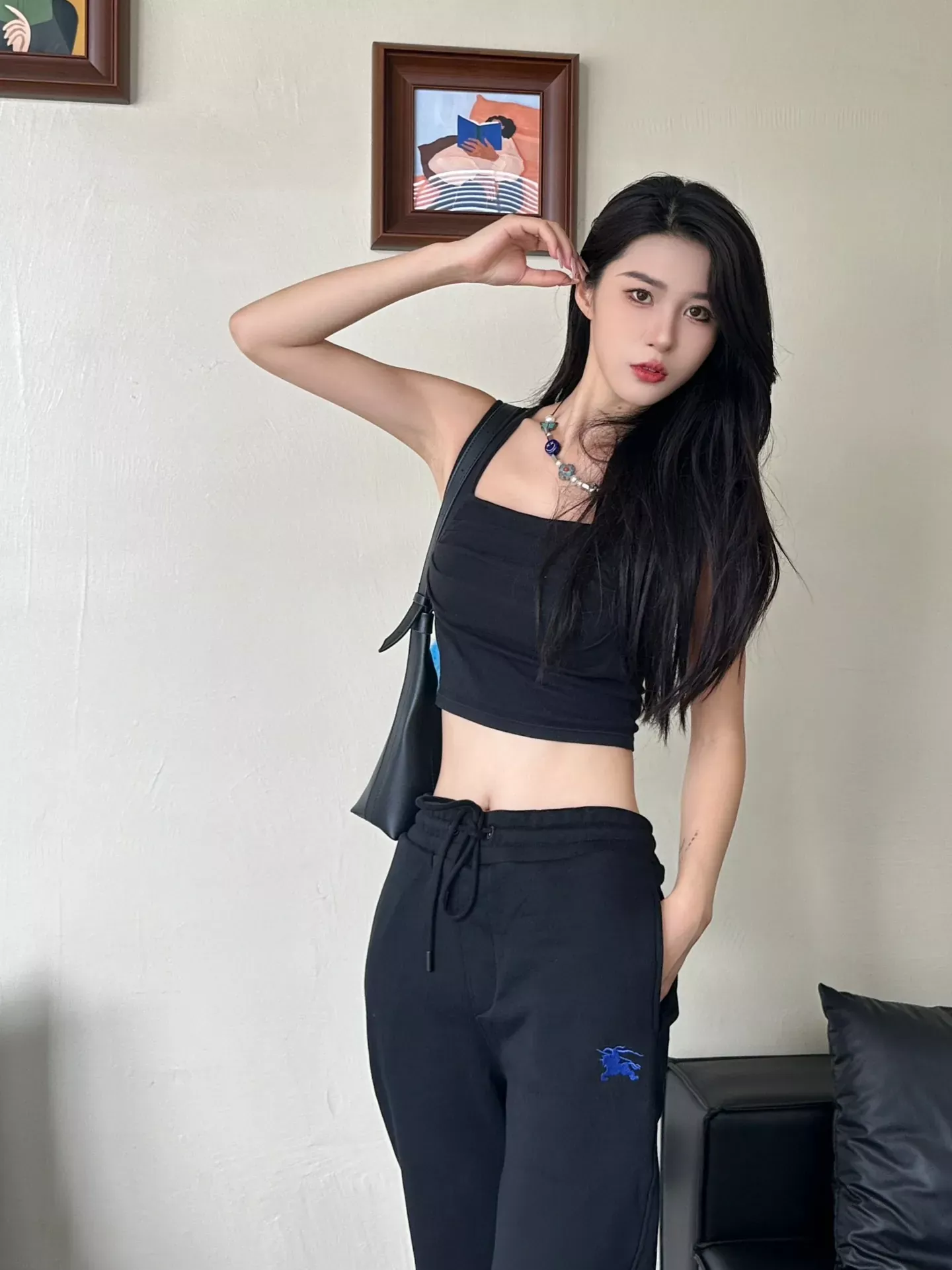 버버리 자수 포켓 로고 남녀공용 트레이닝 팬츠 상세 이미지 15