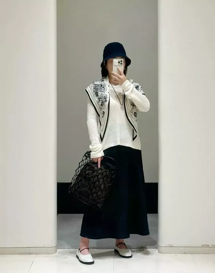 아이시클 A라인 플레어 여성용 롱 스커트 상세 이미지 30