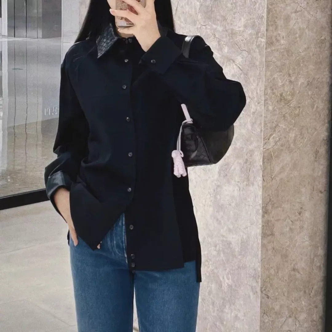 보테가베네타 위빙 카라 루즈핏 여성용 긴소매 셔츠 상세 이미지 12