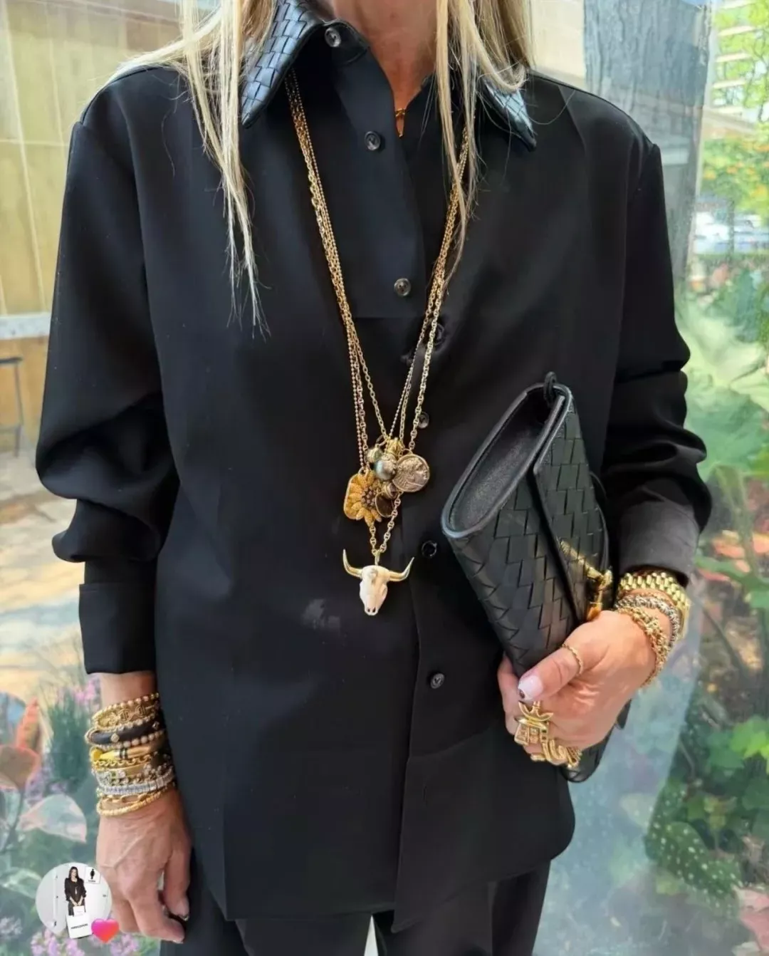 보테가베네타 위빙 카라 루즈핏 여성용 긴소매 셔츠 상세 이미지 18