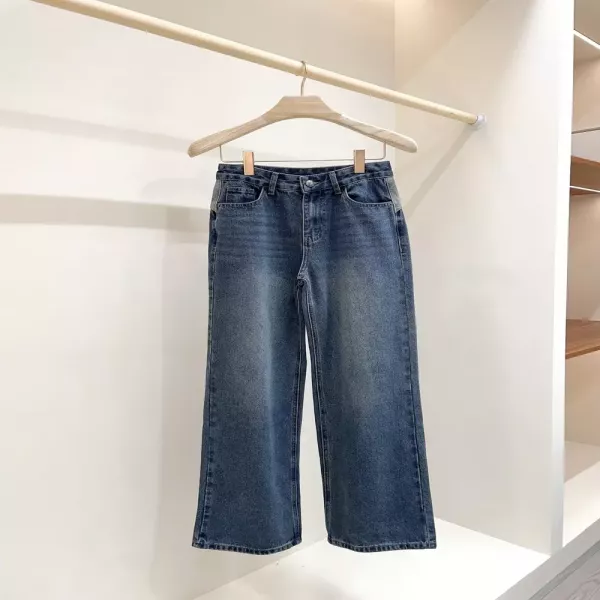 샤넬 하이웨이스트 와이드 여성용 데님 팬츠