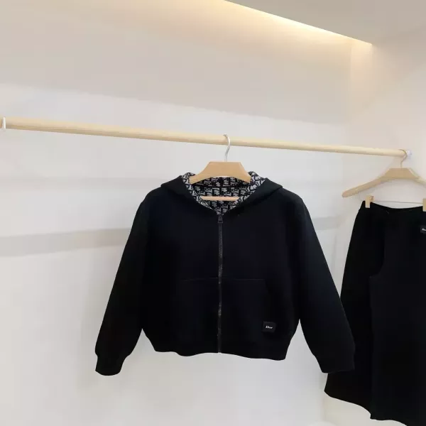 디올 양면 울혼방 후드 여성용 상하의 세트