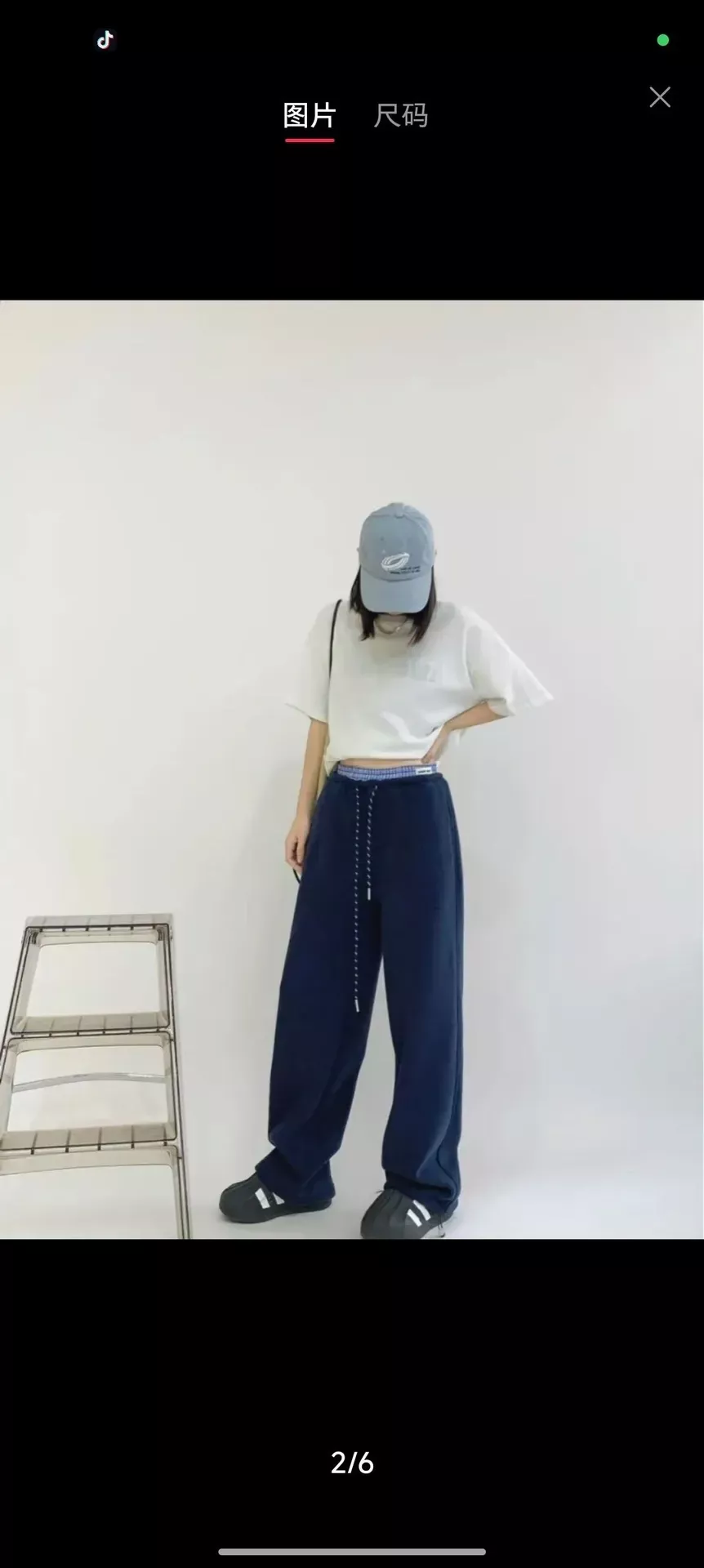 미우미우 체크 배색 허리 여성용 트레이닝 팬츠 상세 이미지 28
