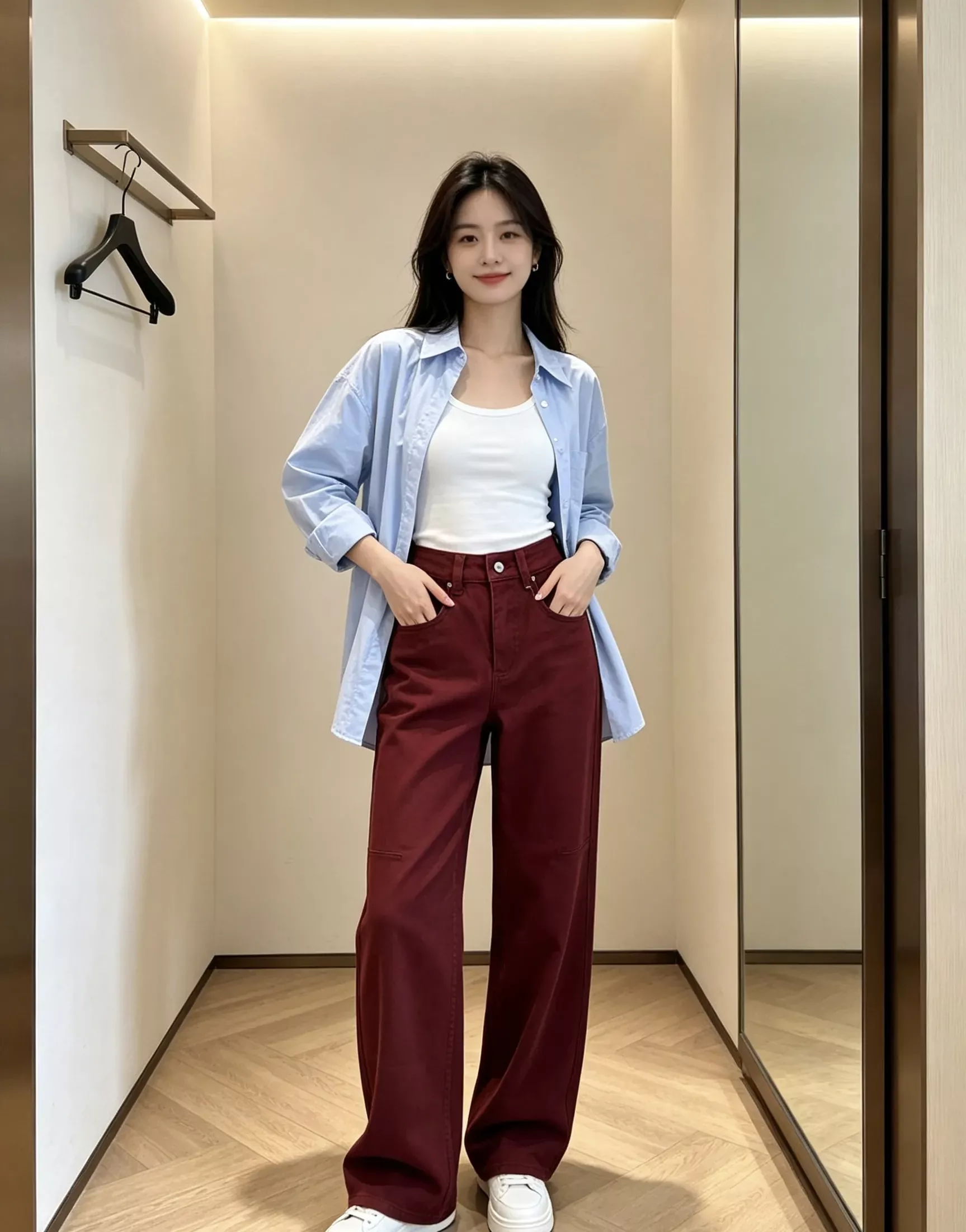 브루넬로쿠치넬리 하이웨이스트 와이드 여성용 데님 팬츠 상세 이미지 28