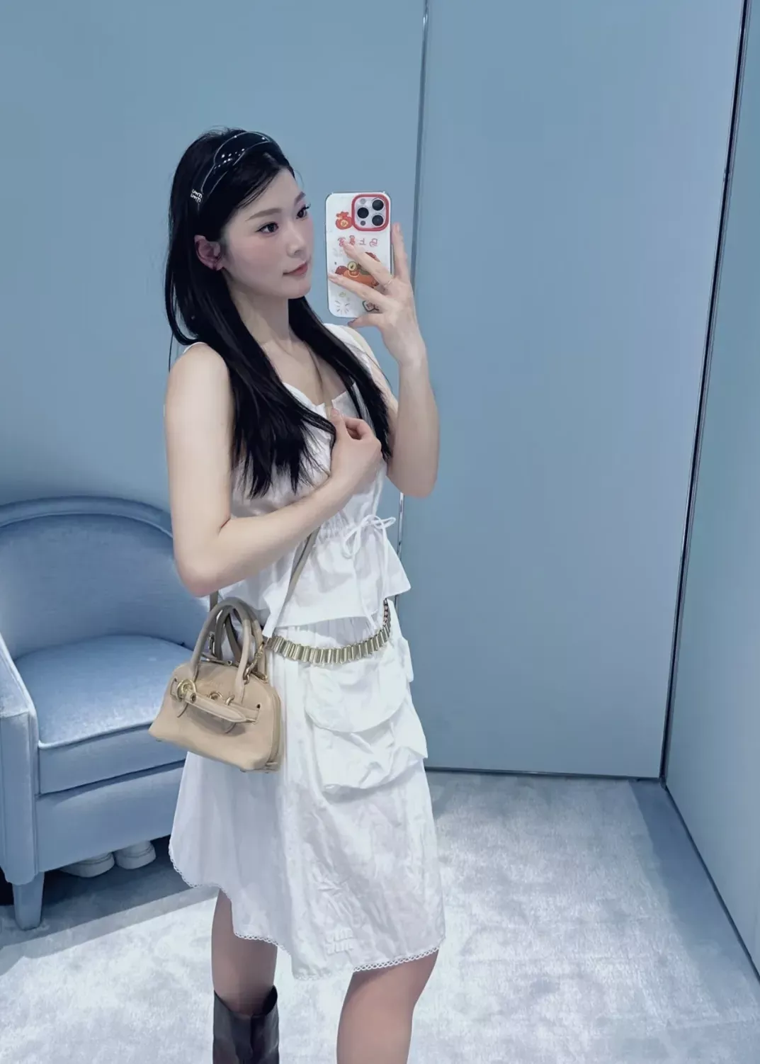 미우미우 포플린 포켓 여성용 미니 스커트 상세 이미지 66