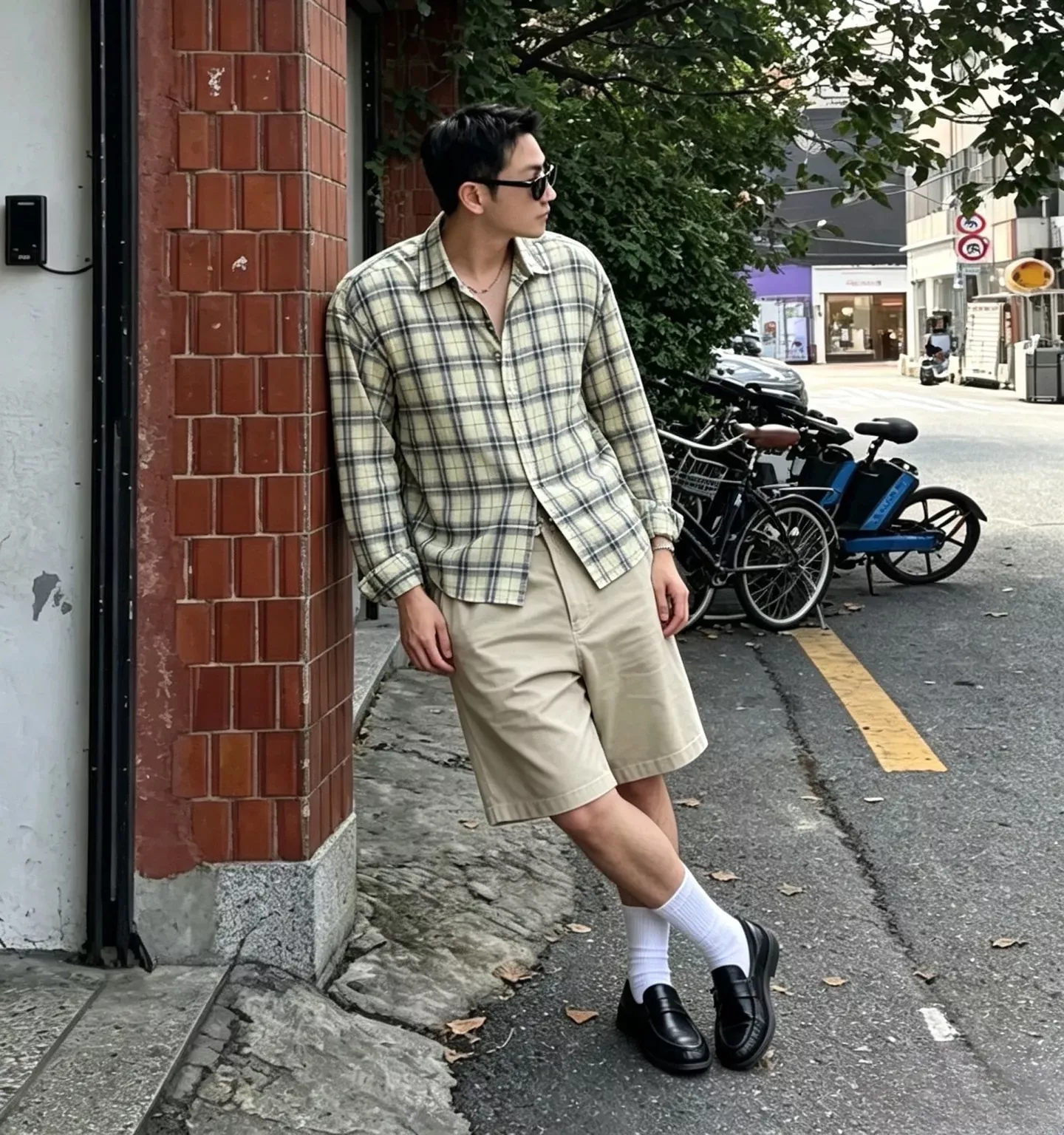 프라다 워싱 데님 공방 스타일 남녀공용 하프 팬츠 상세 이미지 17