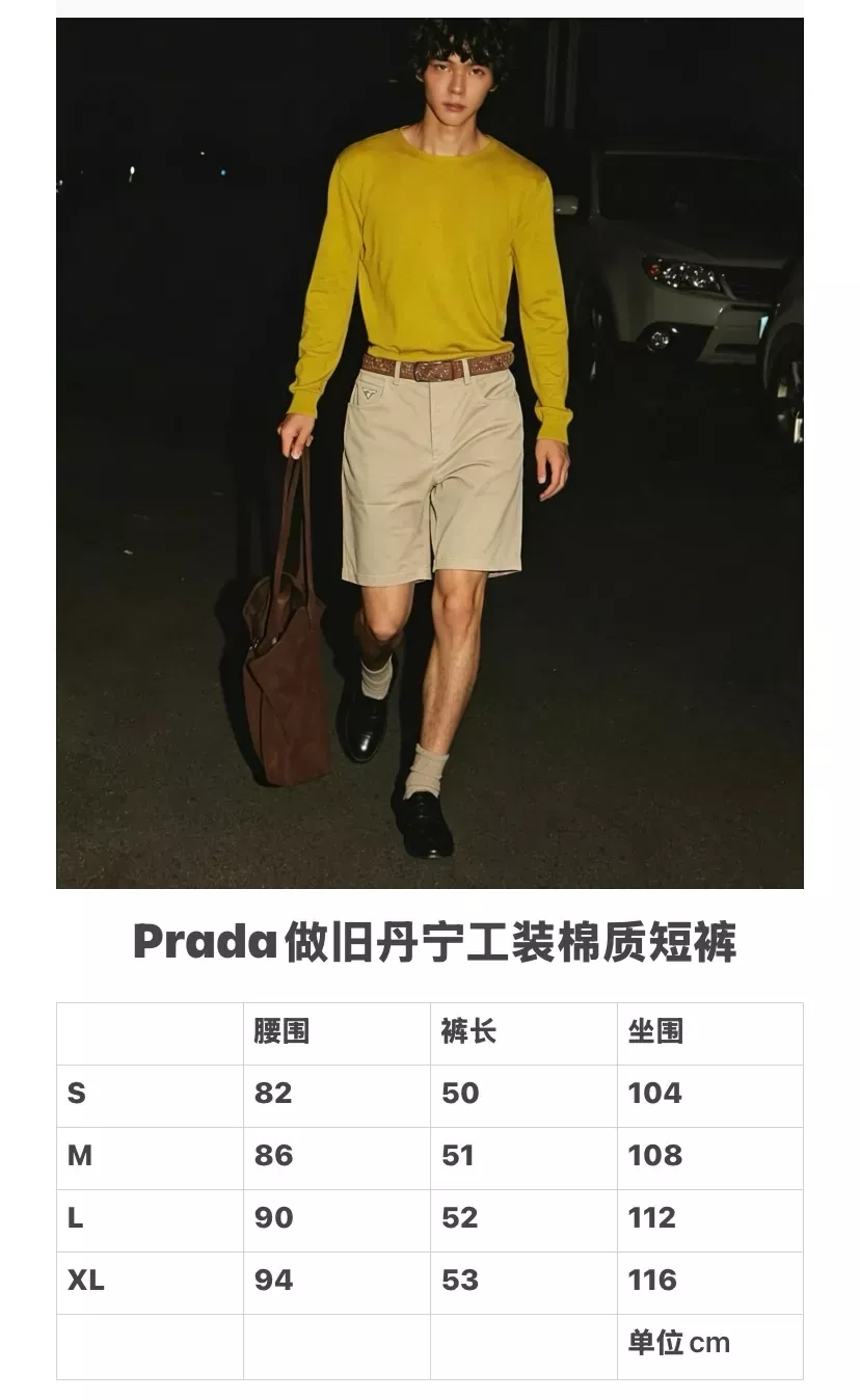 프라다 워싱 데님 공방 스타일 남녀공용 하프 팬츠 상세 이미지 20